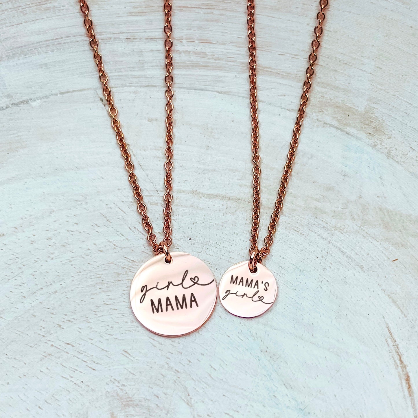 GIRL MAMA MOMMY + ME NECKLACE SET - Avy + Tay