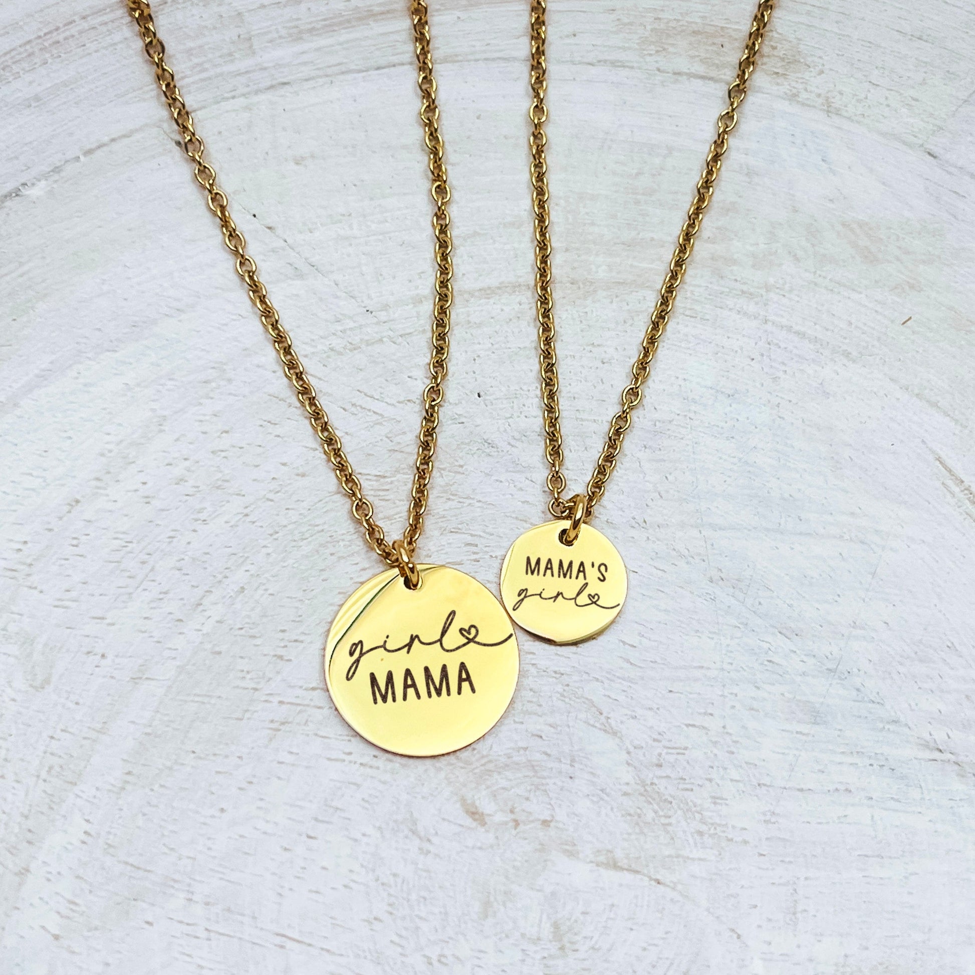 GIRL MAMA MOMMY + ME NECKLACE SET - Avy + Tay