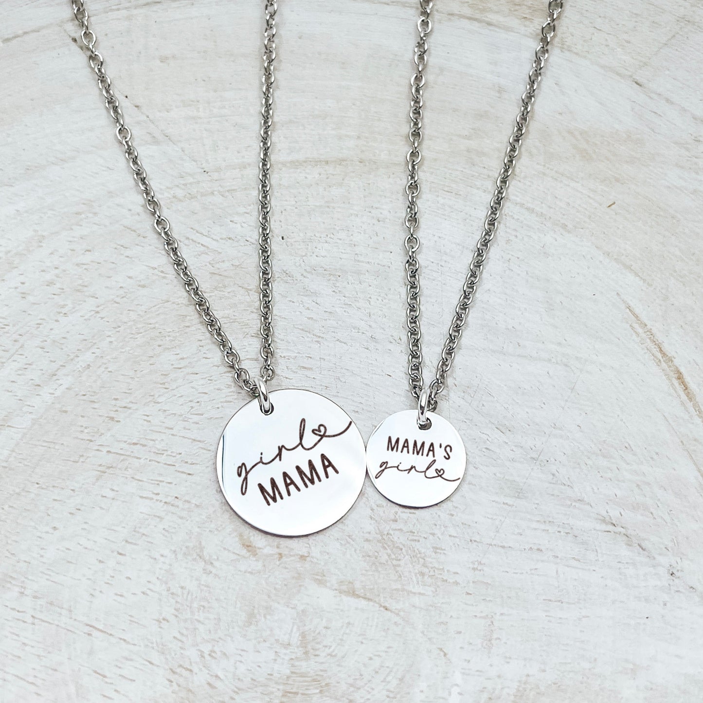 GIRL MAMA MOMMY + ME NECKLACE SET - Avy + Tay