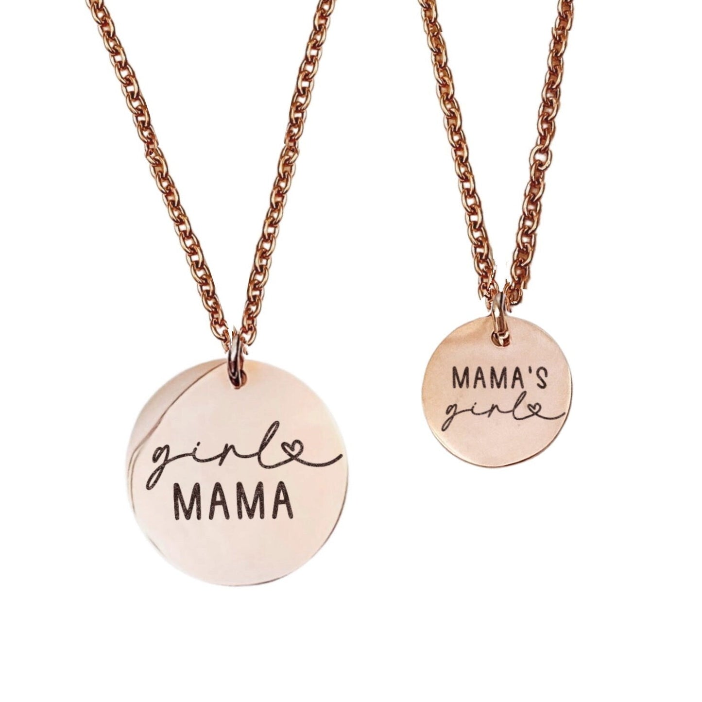 GIRL MAMA MOMMY + ME NECKLACE SET - Avy + Tay