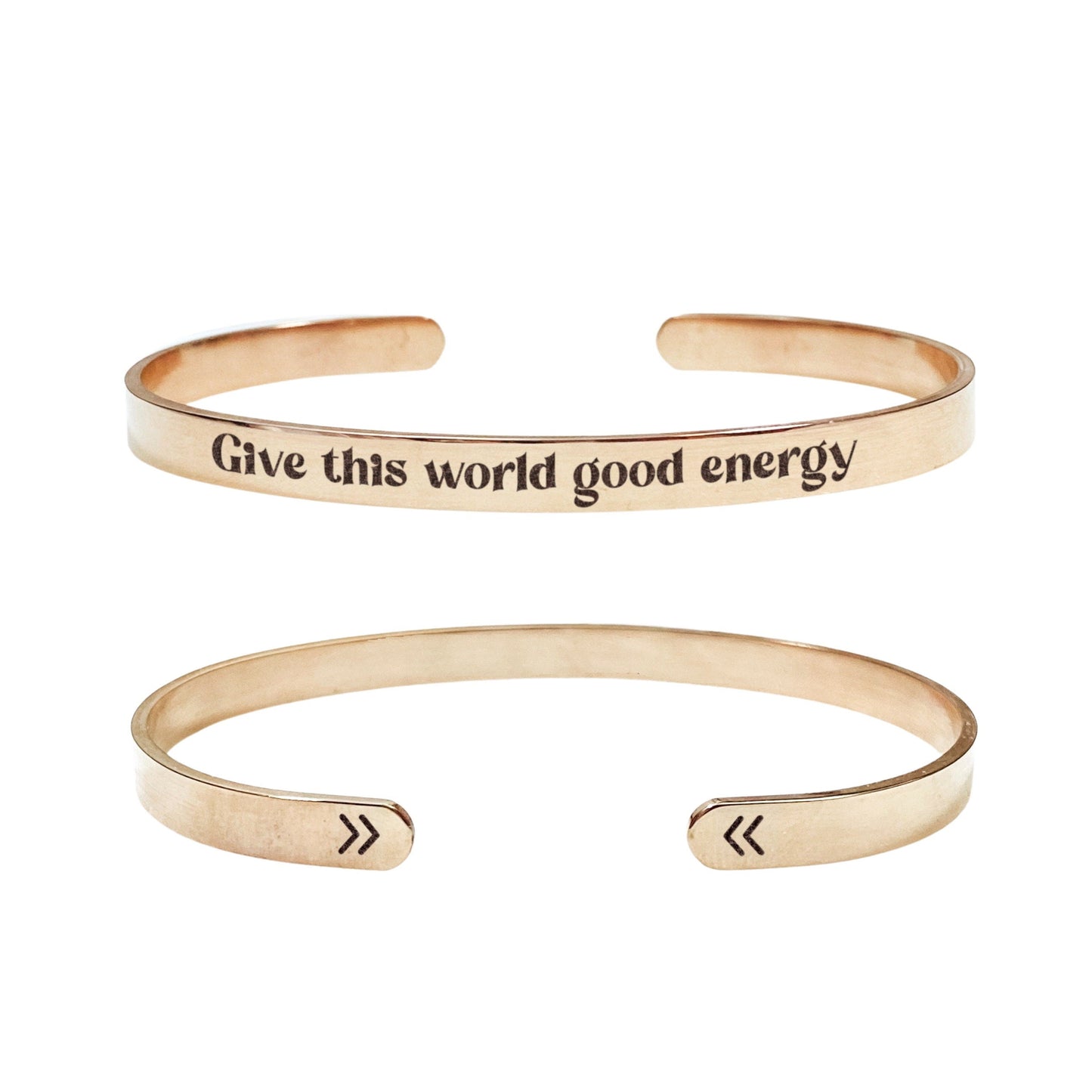 GIVE THIS WORLD GOOD ENERGY CUFF - Avy + Tay