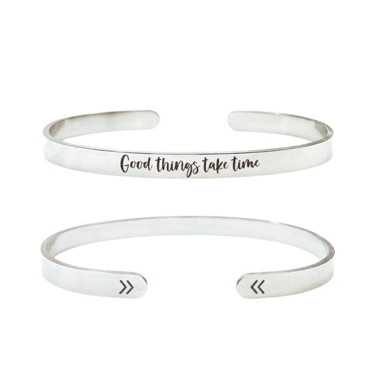 GOOD THINGS TAKE TIME CUFF - Avy + Tay