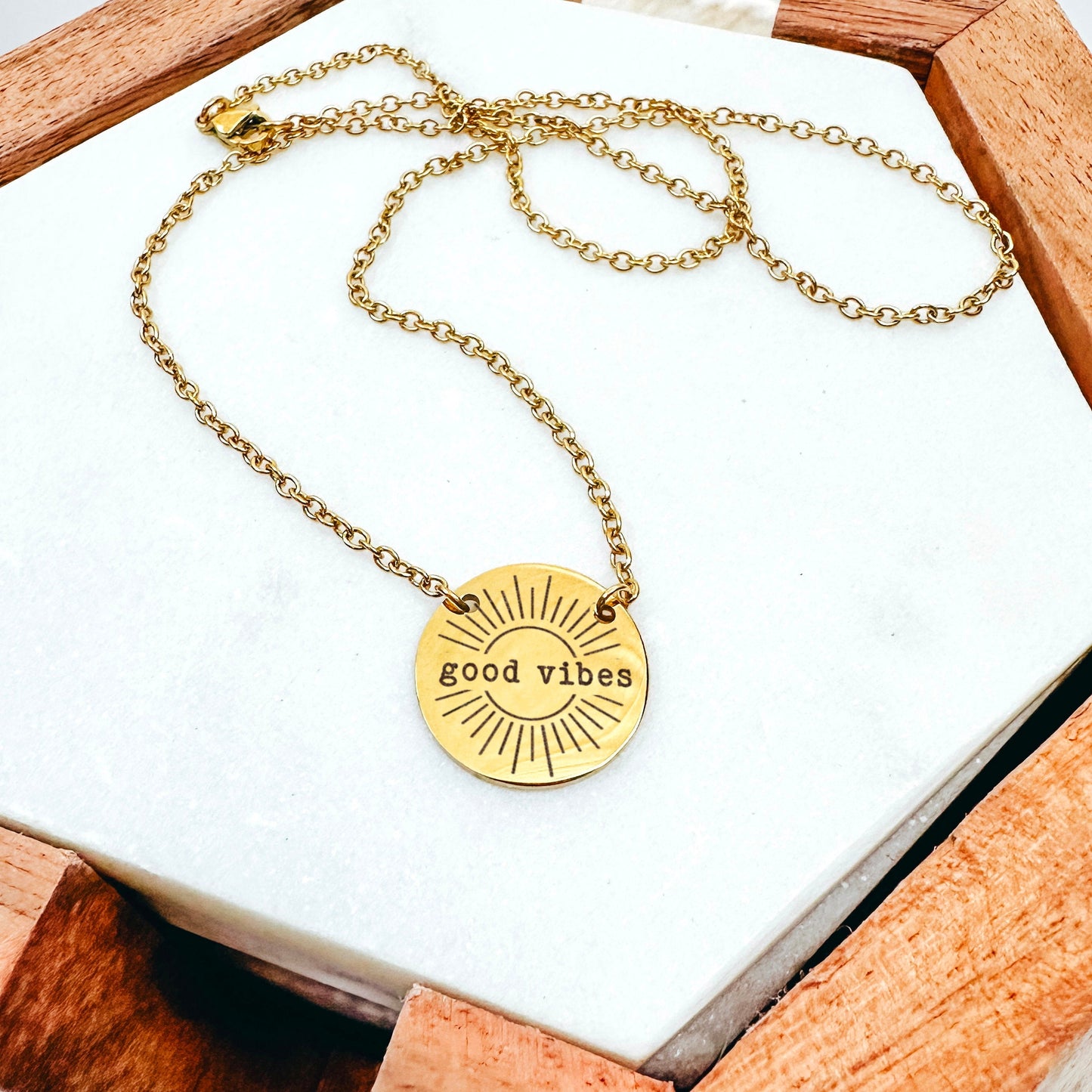 GOOD VIBES NECKLACE - Avy + Tay