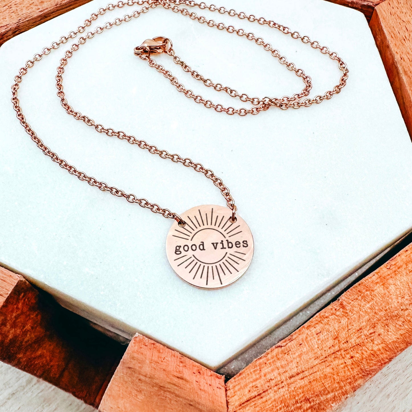 GOOD VIBES NECKLACE - Avy + Tay