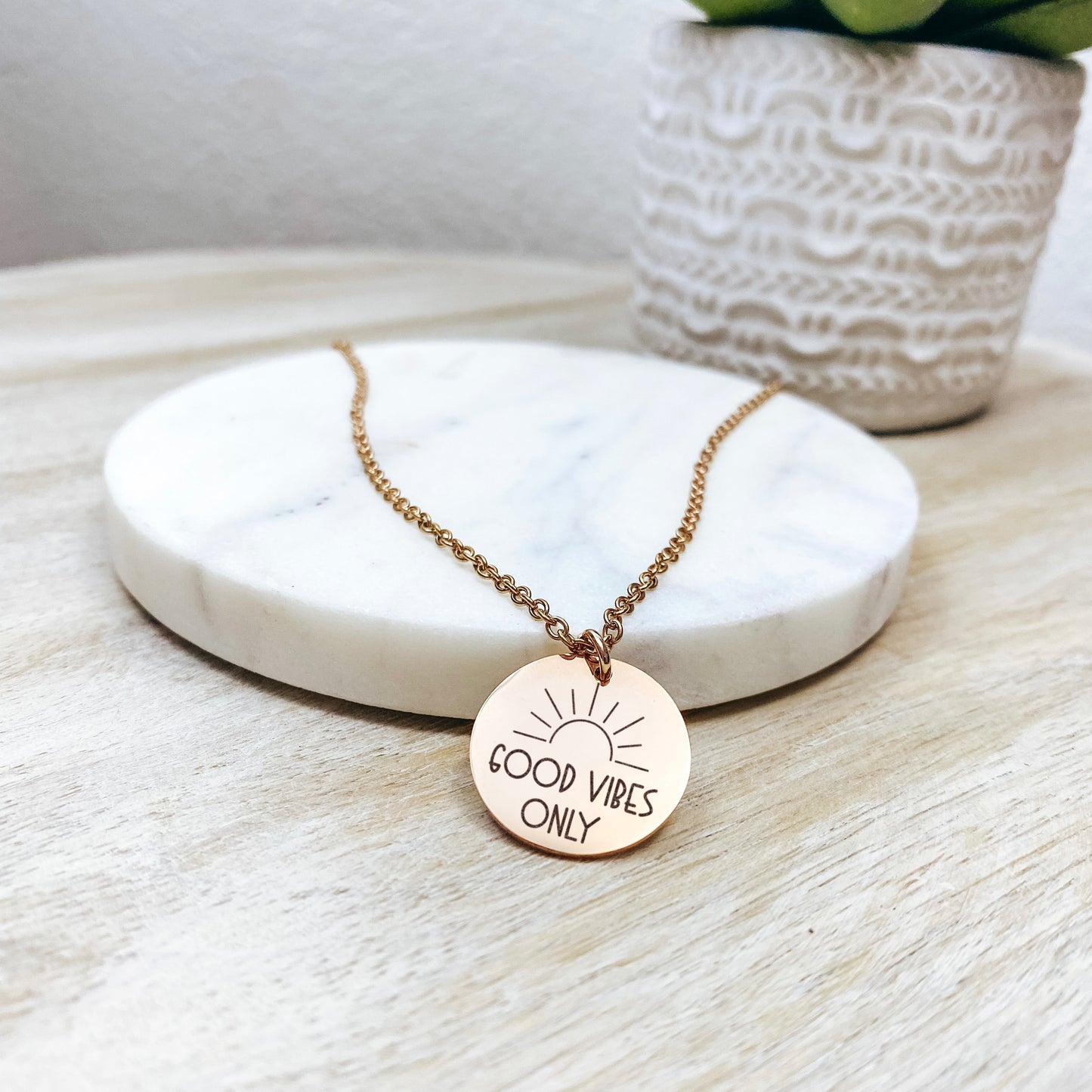 GOOD VIBES ONLY NECKLACE - Avy + Tay