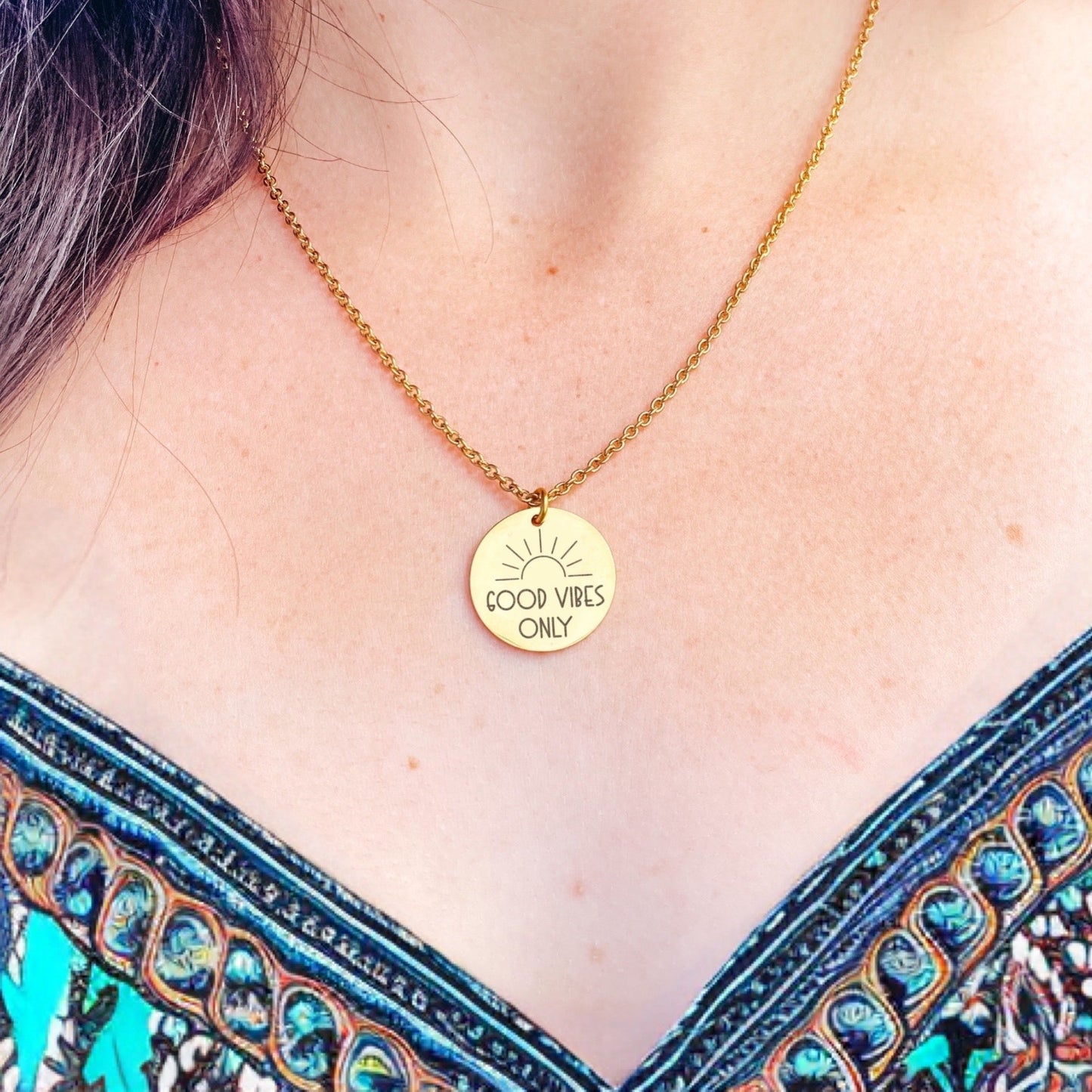 GOOD VIBES ONLY NECKLACE - Avy + Tay