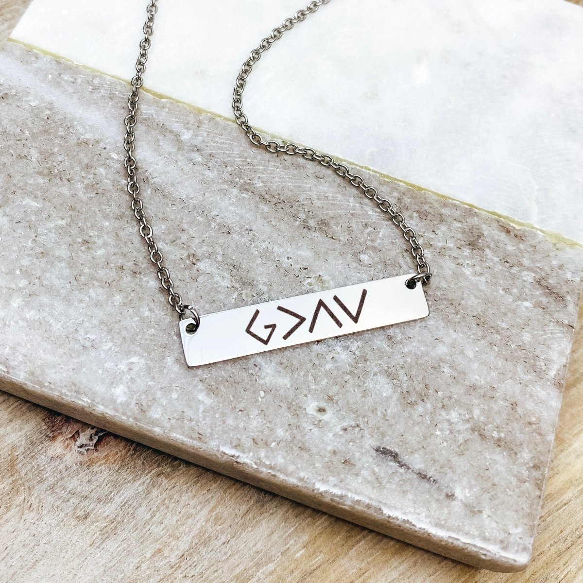 HIGHS AND LOWS BAR NECKLACE - Avy + Tay