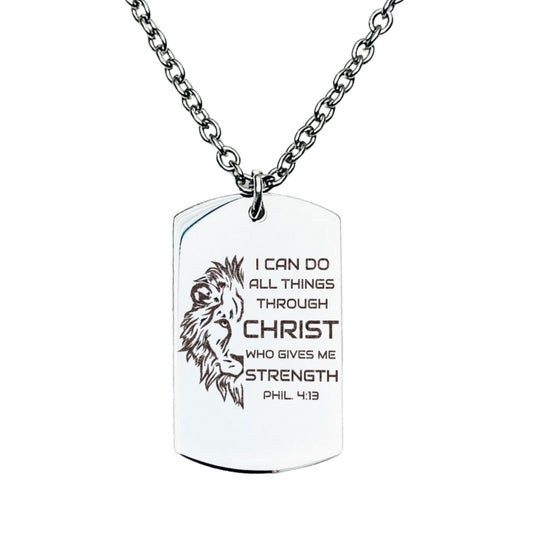 I CAN DO ALL THINGS THROUGH CHRIST MEN'S NECKLACE - Avy + Tay