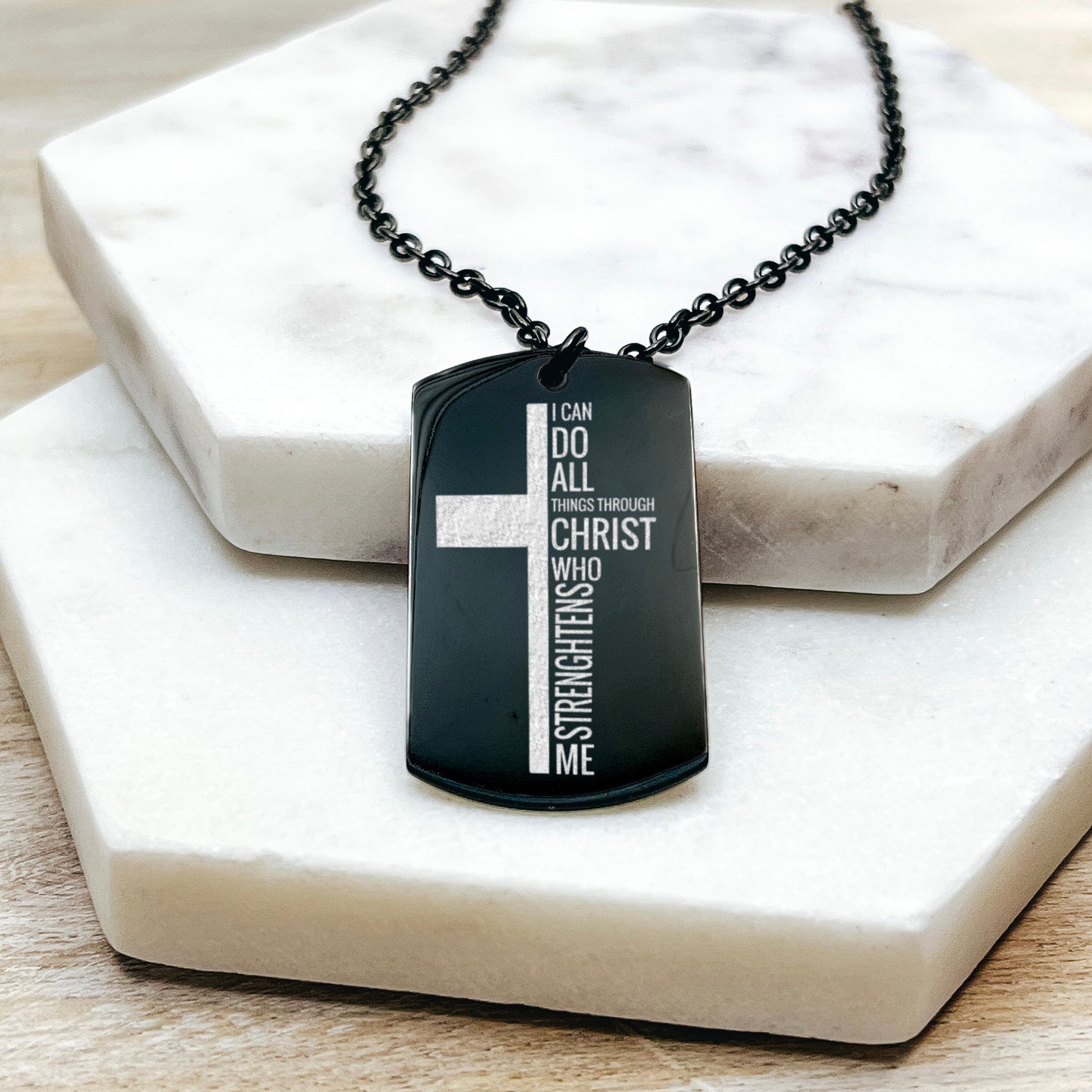 I CAN DO ALL THINGS THROUGH CHRIST MEN'S NECKLACE - Avy + Tay