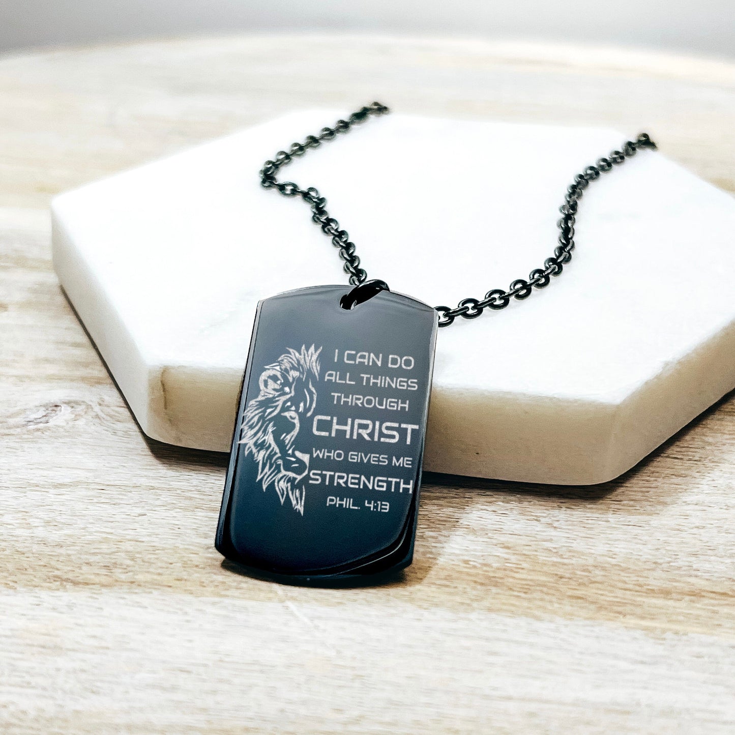 I CAN DO ALL THINGS THROUGH CHRIST MEN'S NECKLACE - Avy + Tay