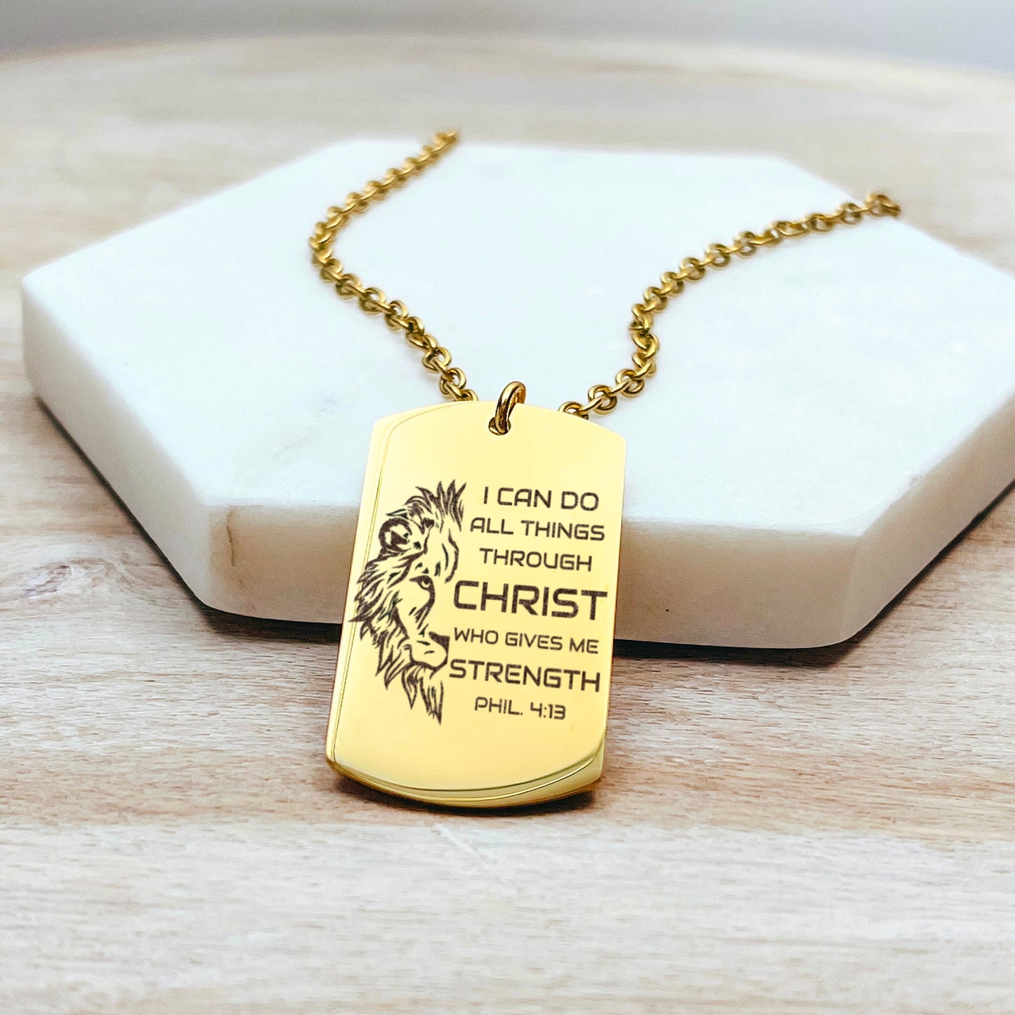 I CAN DO ALL THINGS THROUGH CHRIST MEN'S NECKLACE - Avy + Tay