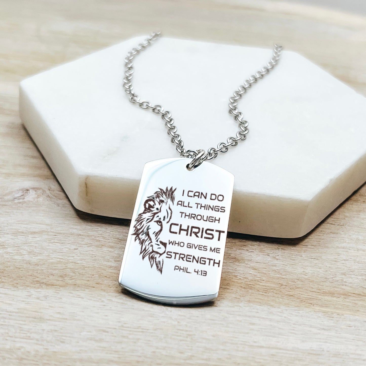 I CAN DO ALL THINGS THROUGH CHRIST MEN'S NECKLACE - Avy + Tay