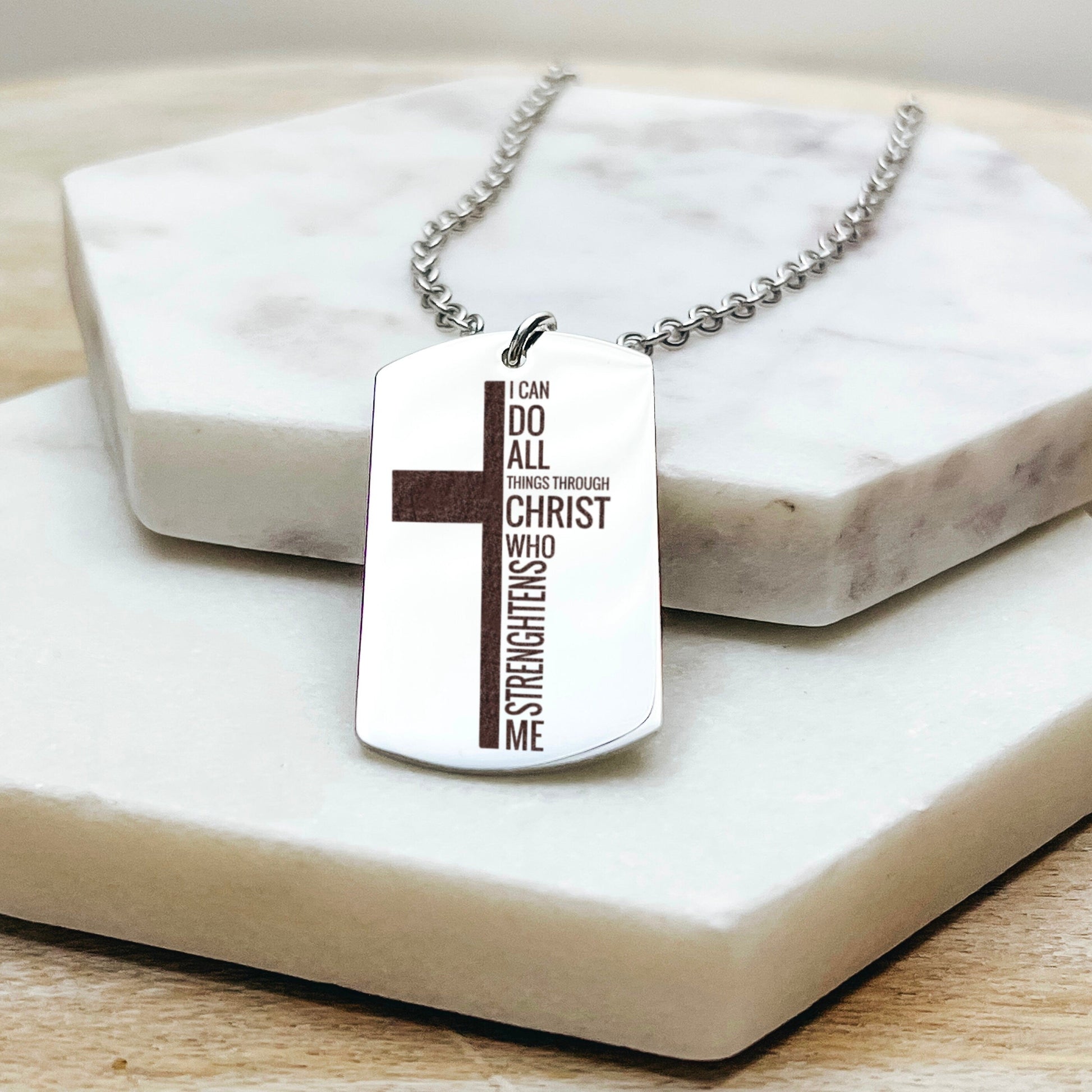 I CAN DO ALL THINGS THROUGH CHRIST MEN'S NECKLACE - Avy + Tay