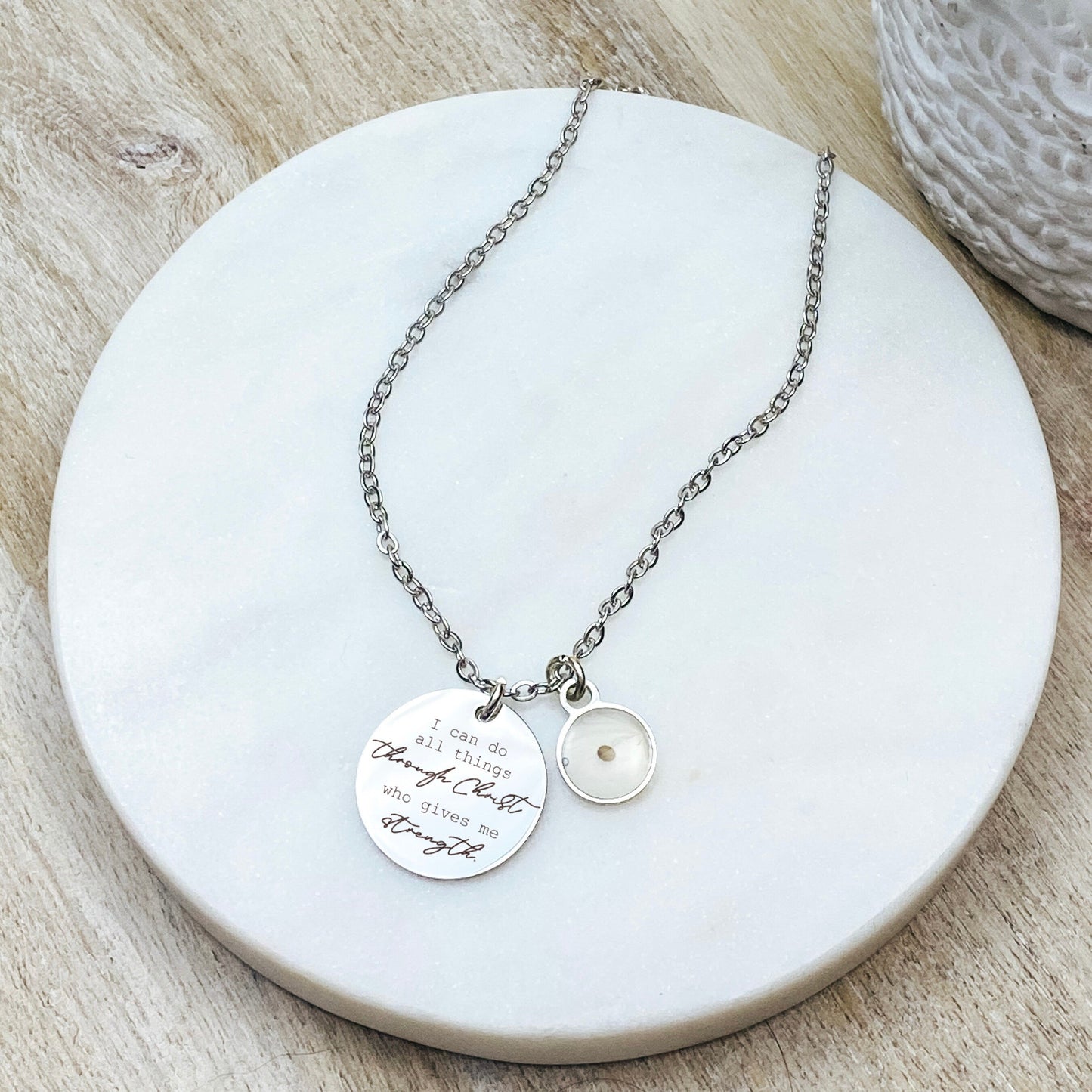 I CAN DO ALL THINGS THROUGH CHRIST + MUSTARD SEED NECKLACE - Avy + Tay