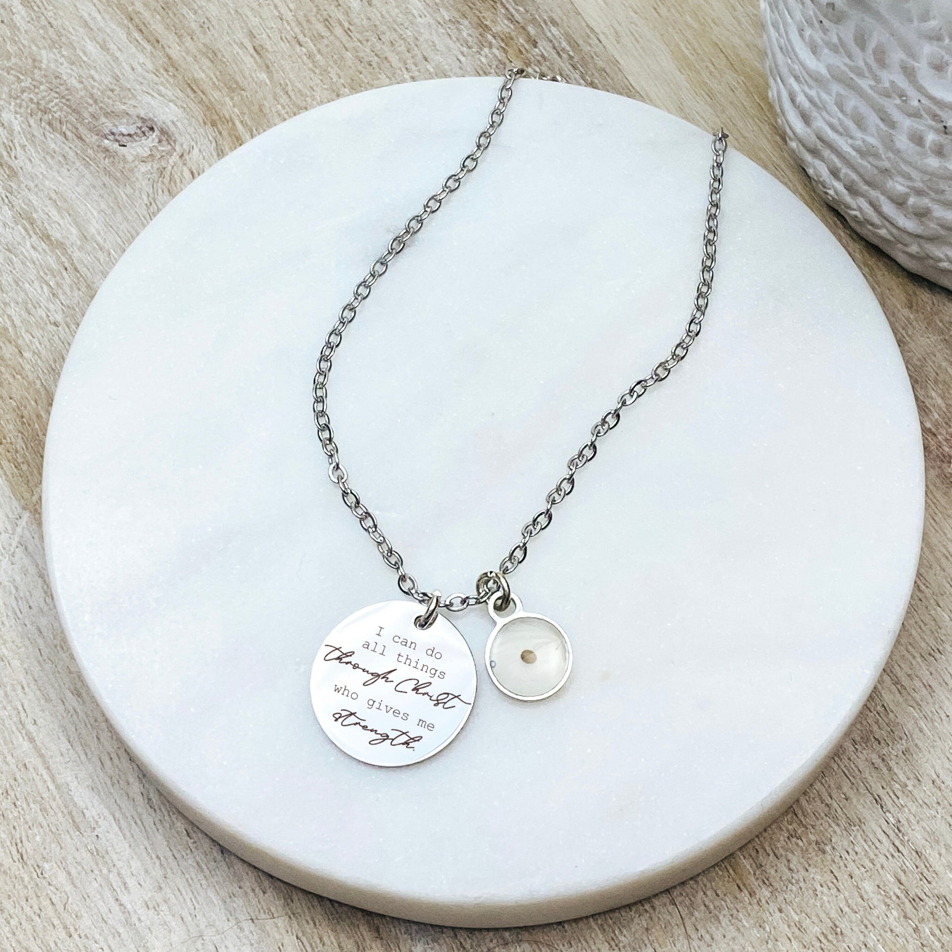 I CAN DO ALL THINGS THROUGH CHRIST + MUSTARD SEED NECKLACE - Avy + Tay