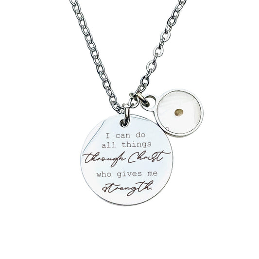 I CAN DO ALL THINGS THROUGH CHRIST + MUSTARD SEED NECKLACE - Avy + Tay