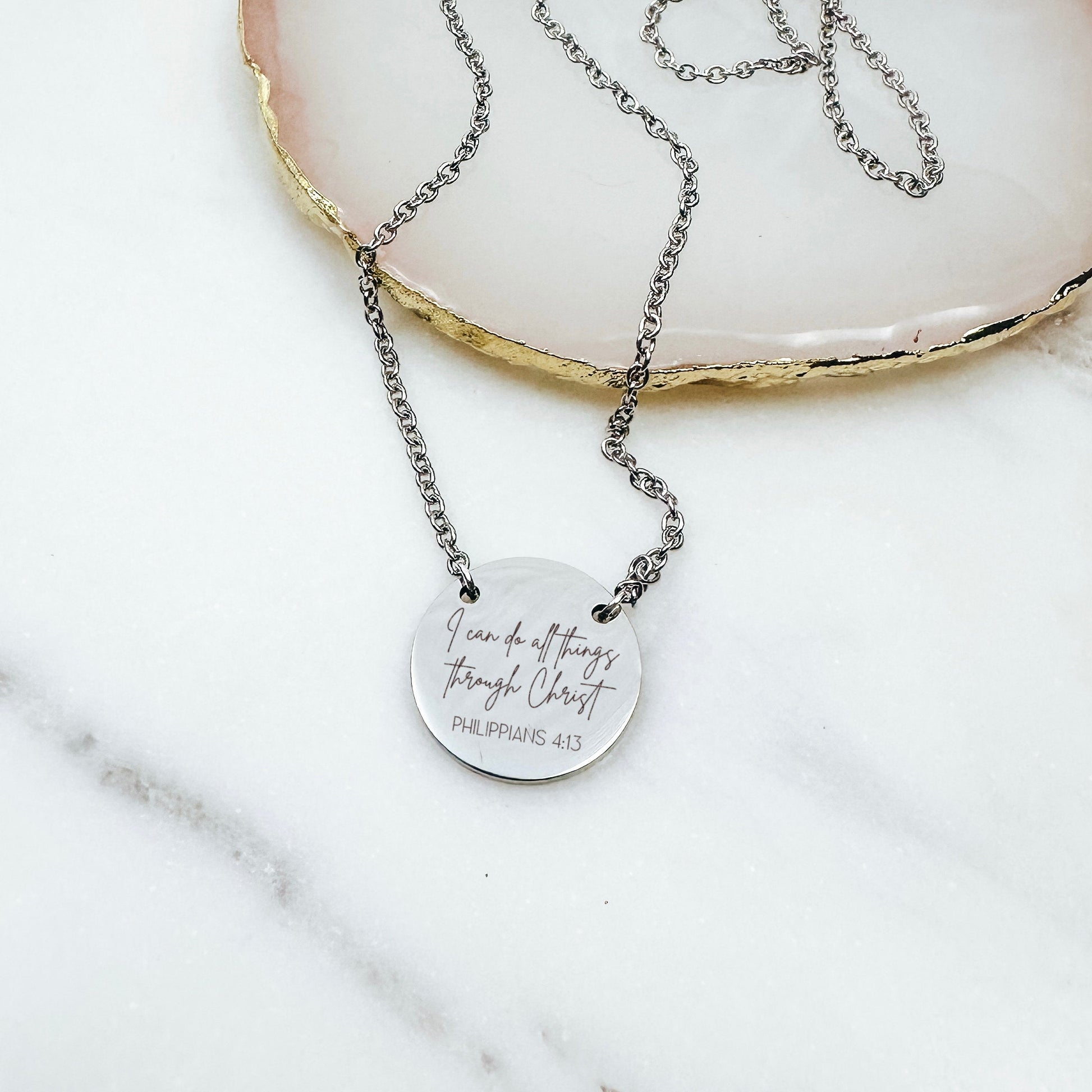 I CAN DO ALL THINGS THROUGH CHRIST PHILIPPIANS 4:13 NECKLACE - Avy + Tay