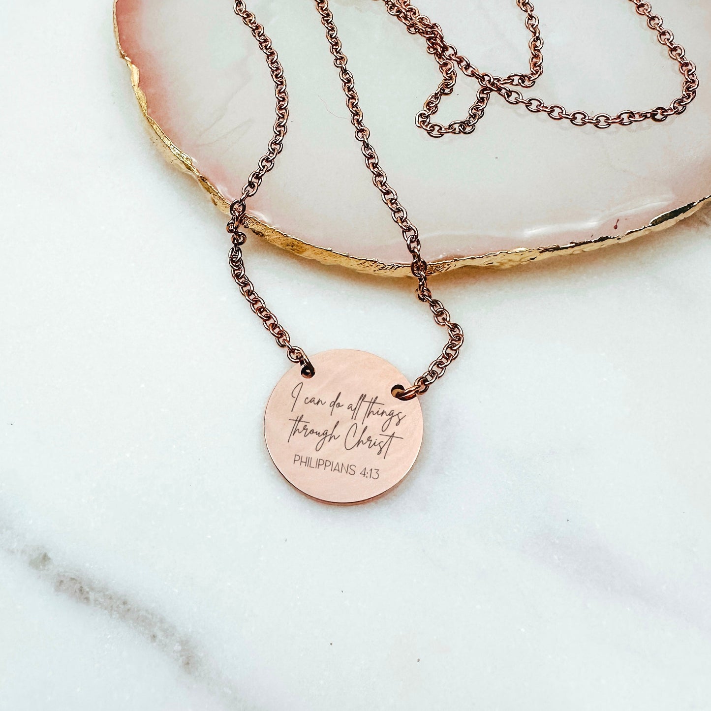 I CAN DO ALL THINGS THROUGH CHRIST PHILIPPIANS 4:13 NECKLACE - Avy + Tay