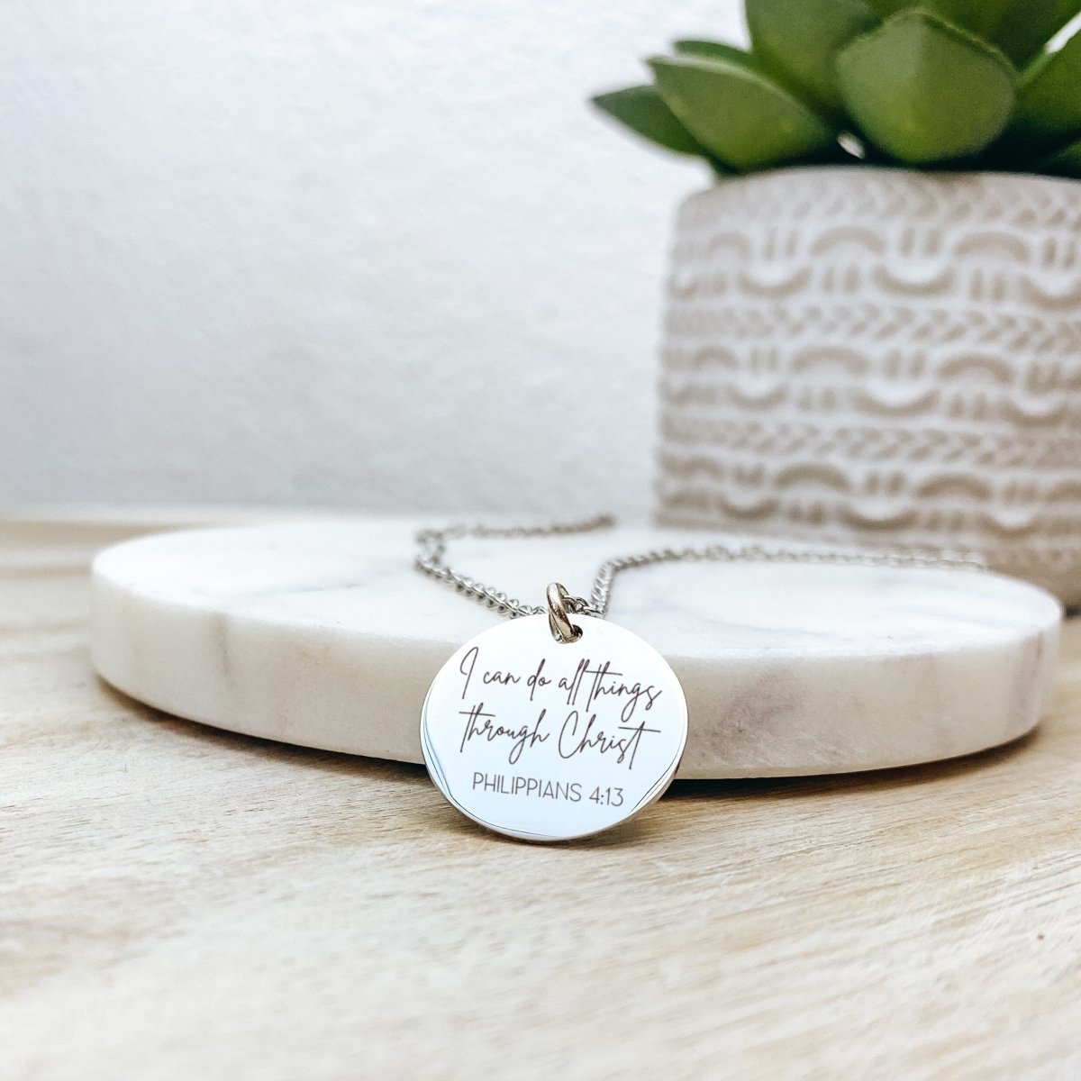 I CAN DO ALL THINGS THROUGH CHRIST PHILIPPIANS 4:13 NECKLACE - Avy + Tay