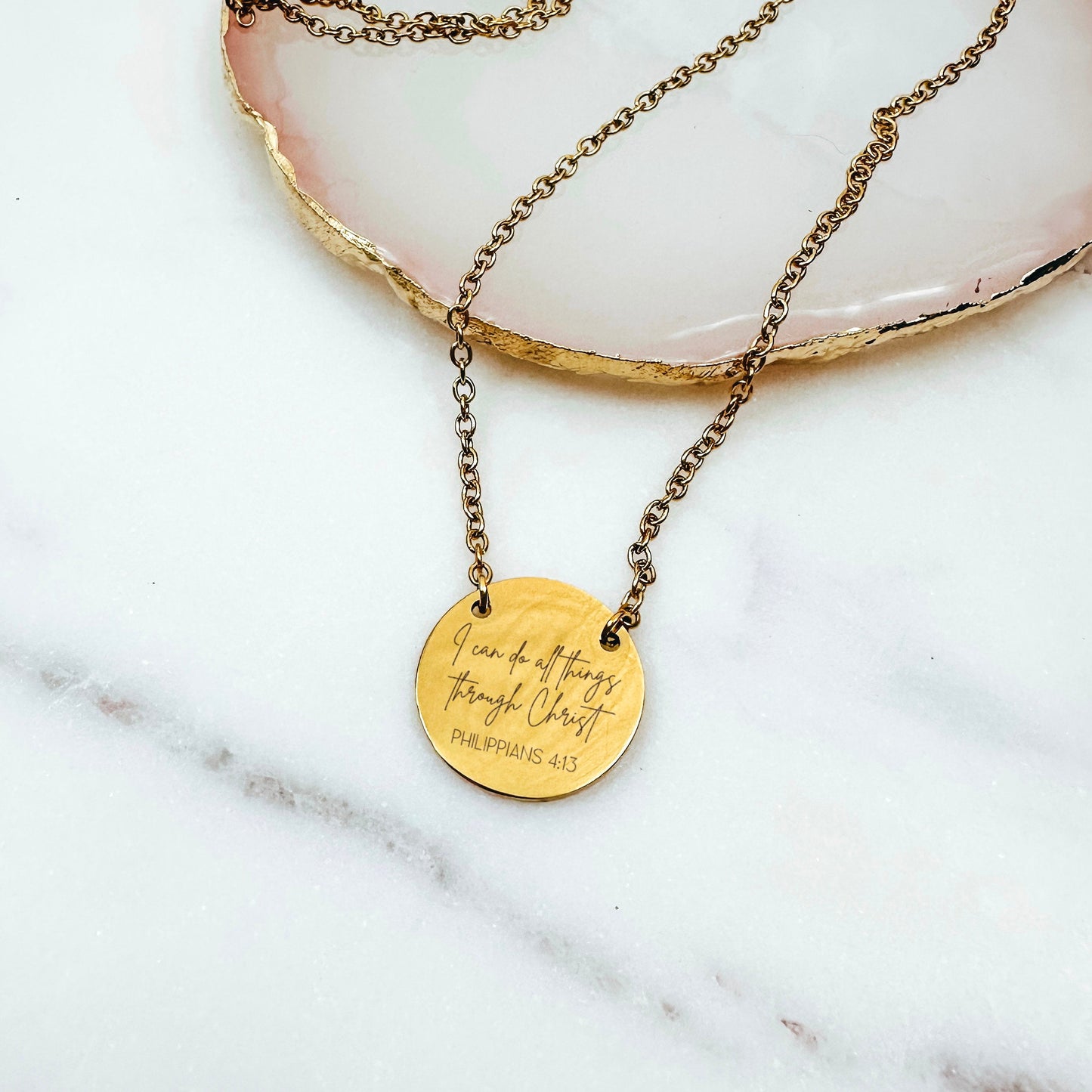 I CAN DO ALL THINGS THROUGH CHRIST PHILIPPIANS 4:13 NECKLACE - Avy + Tay