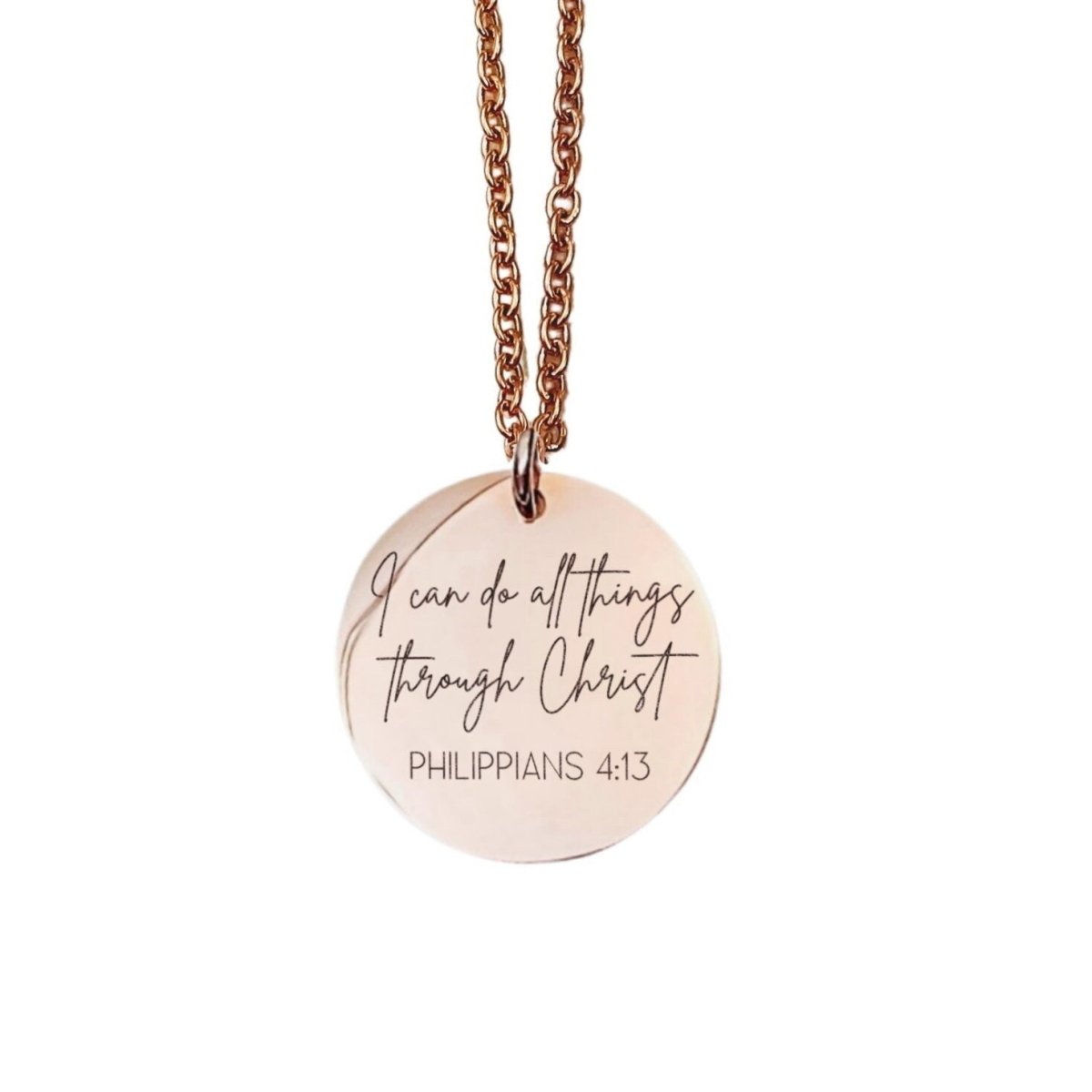 I CAN DO ALL THINGS THROUGH CHRIST PHILIPPIANS 4:13 NECKLACE - Avy + Tay