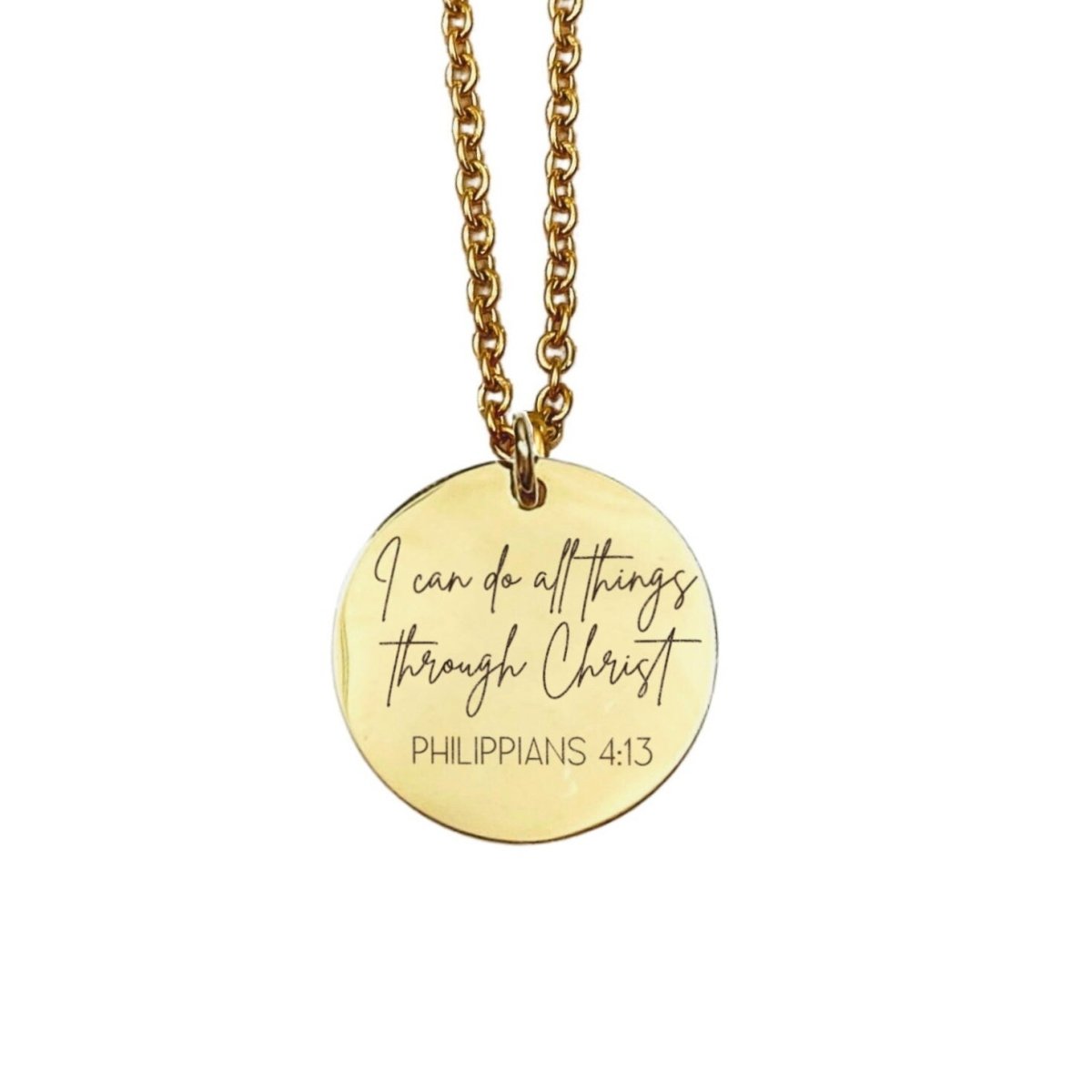 I CAN DO ALL THINGS THROUGH CHRIST PHILIPPIANS 4:13 NECKLACE - Avy + Tay