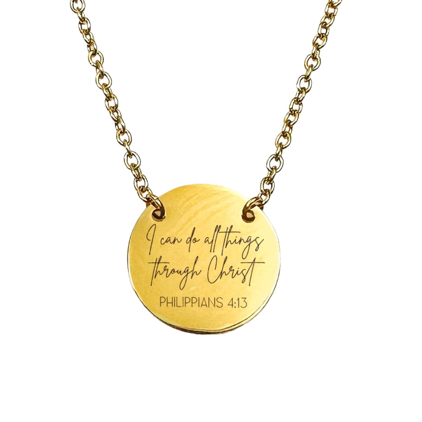 I CAN DO ALL THINGS THROUGH CHRIST PHILIPPIANS 4:13 NECKLACE - Avy + Tay