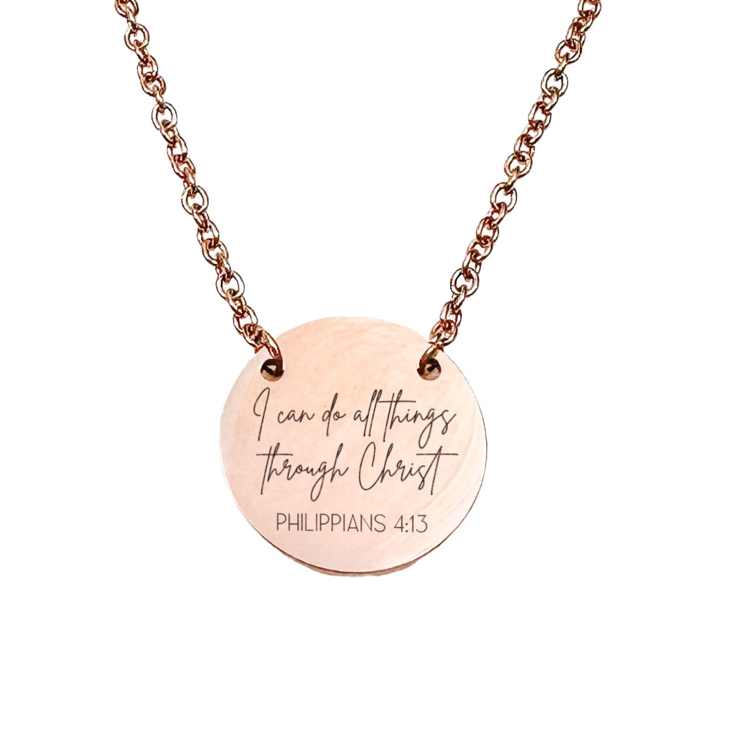 I CAN DO ALL THINGS THROUGH CHRIST PHILIPPIANS 4:13 NECKLACE - Avy + Tay