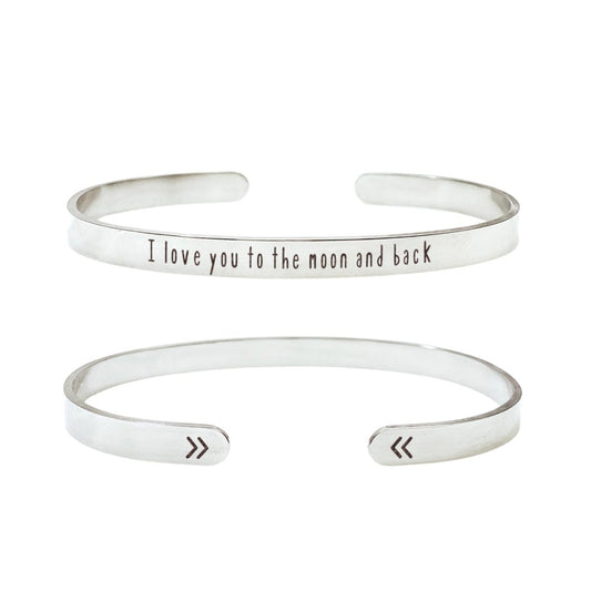 I LOVE YOU TO THE MOON AND BACK CUFF - Avy + Tay