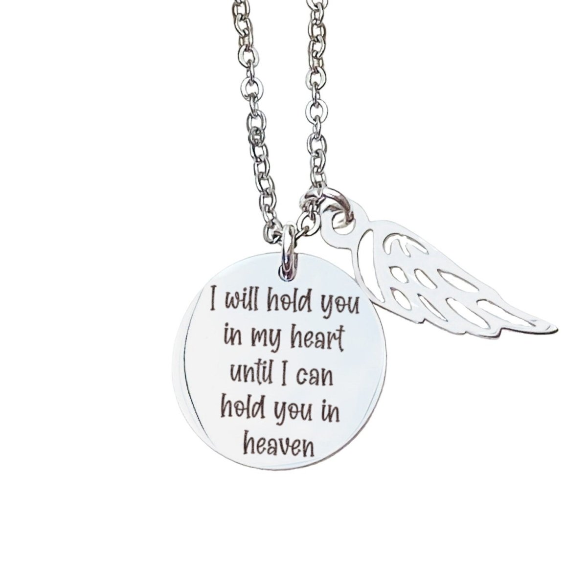 I WILL HOLD YOU IN MY HEART UNTIL I CAN HOLD YOU IN HEAVEN NECKLACE - Avy + Tay