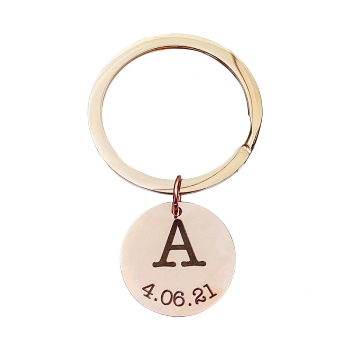 INITIAL DATE KEYCHAIN - Avy + Tay