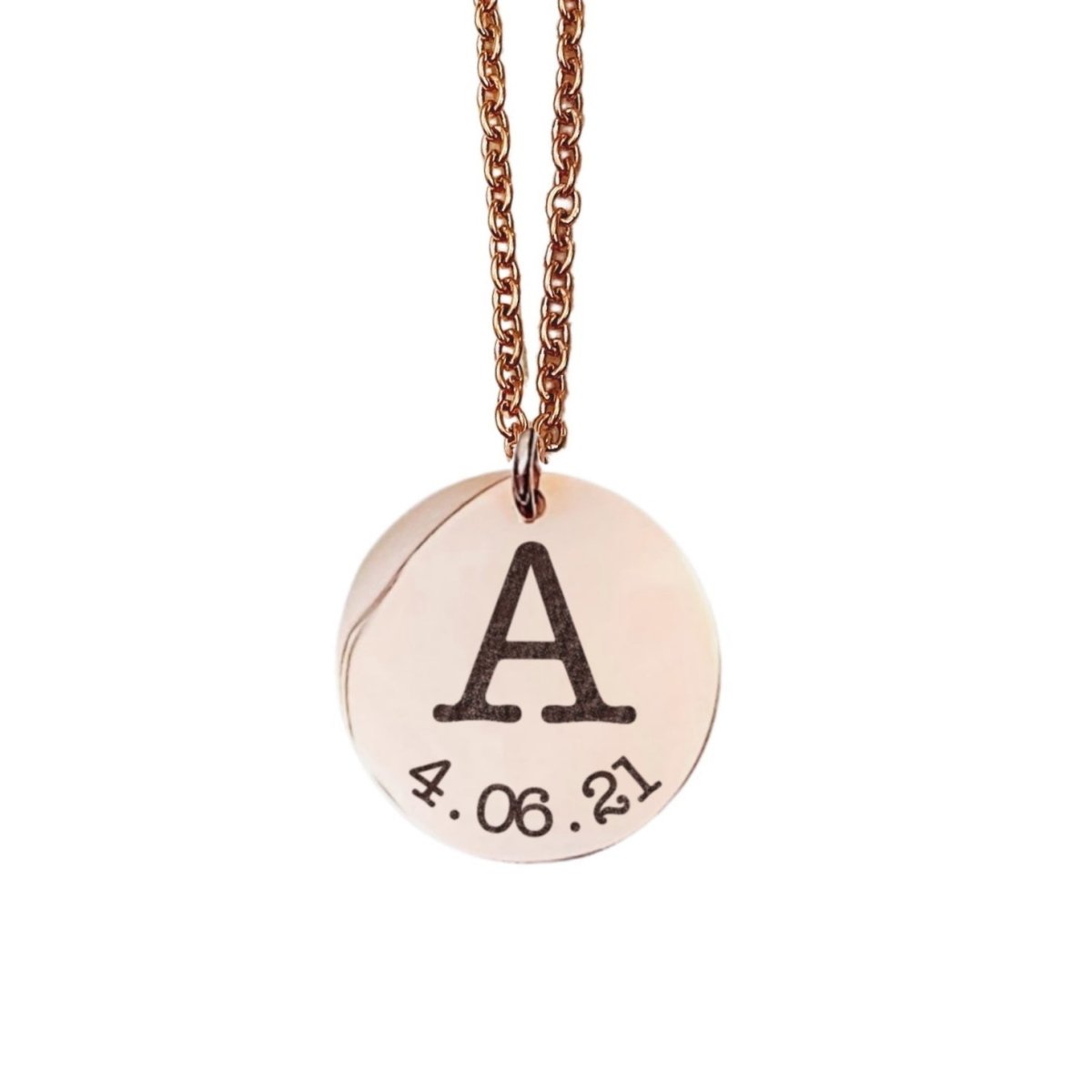 INITIAL DATE NECKLACE - Avy + Tay