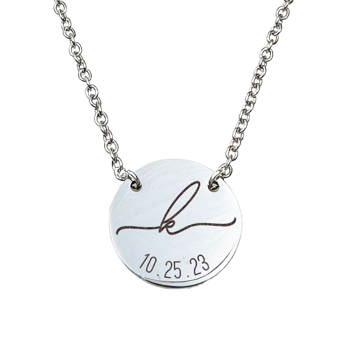 INITIAL + DATE NECKLACE - Avy + Tay