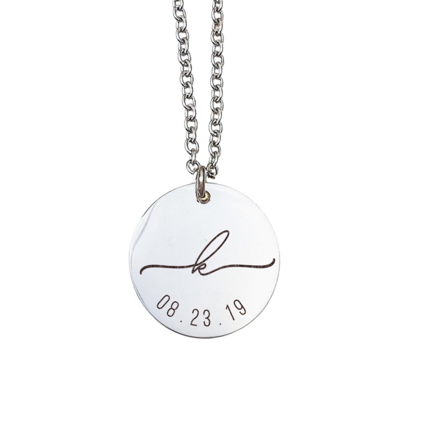 INITIAL DATE NECKLACE - Avy + Tay