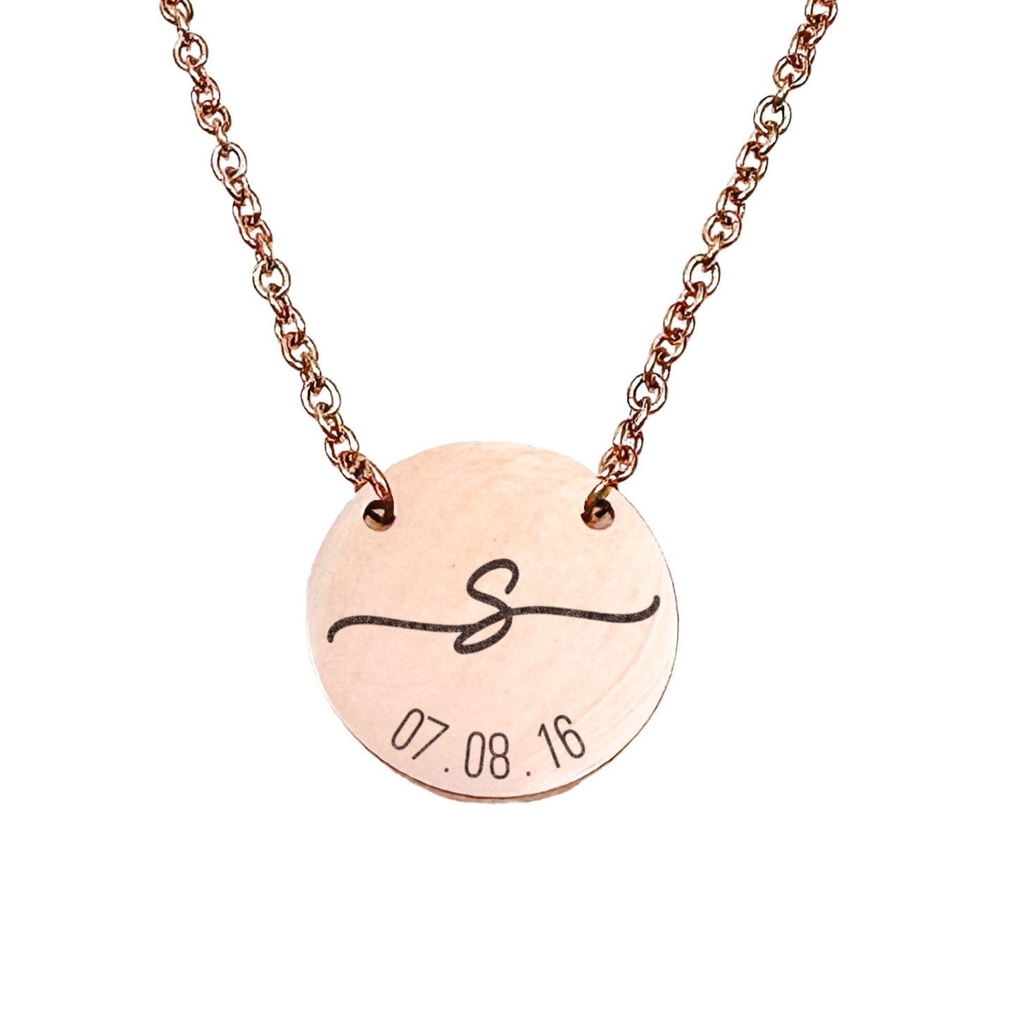 INITIAL + DATE NECKLACE - Avy + Tay