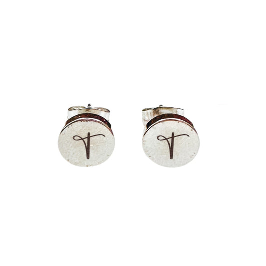 INITIAL EARRING STUDS - Avy + Tay