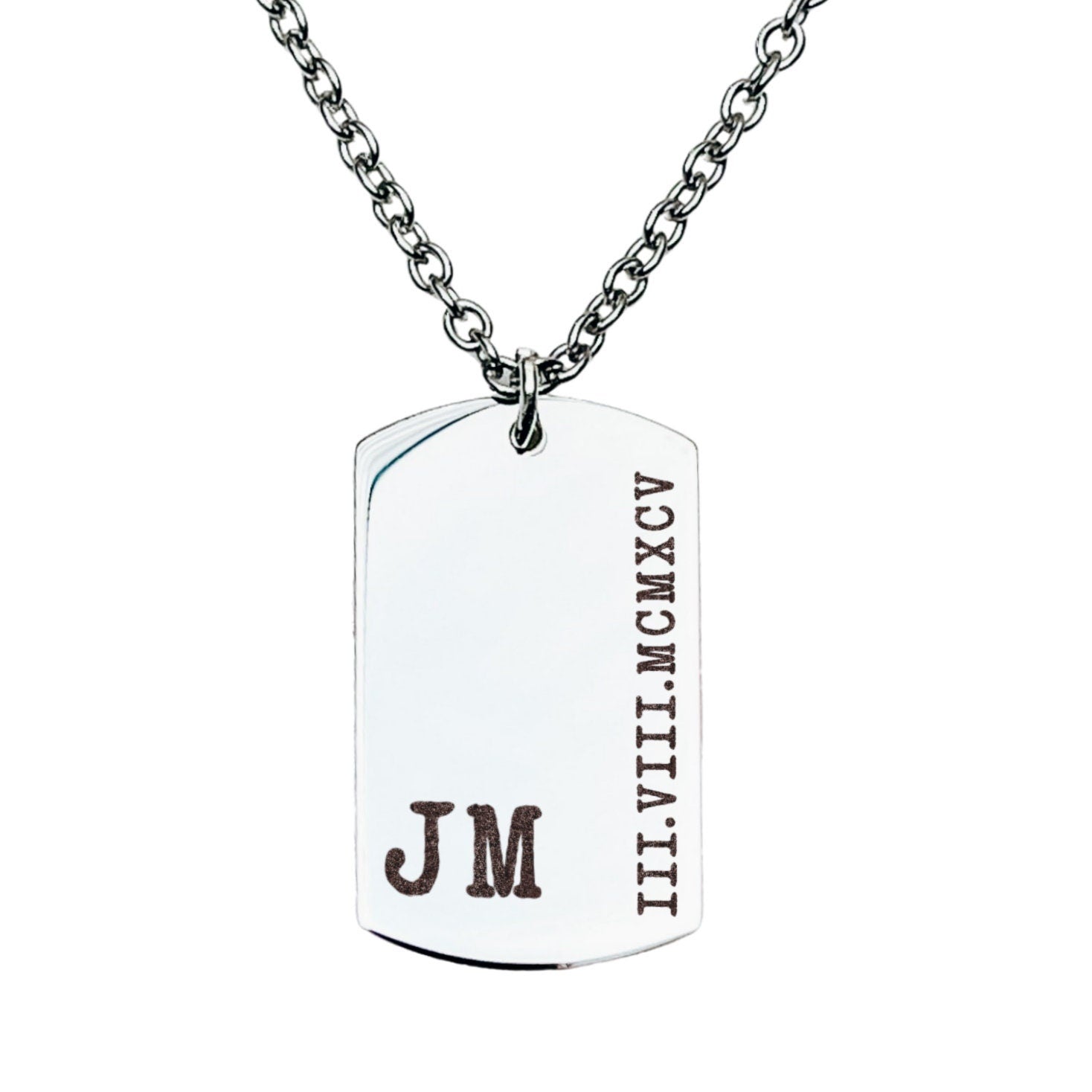 INITIALS + DATE MEN'S NECKLACE - Avy + Tay