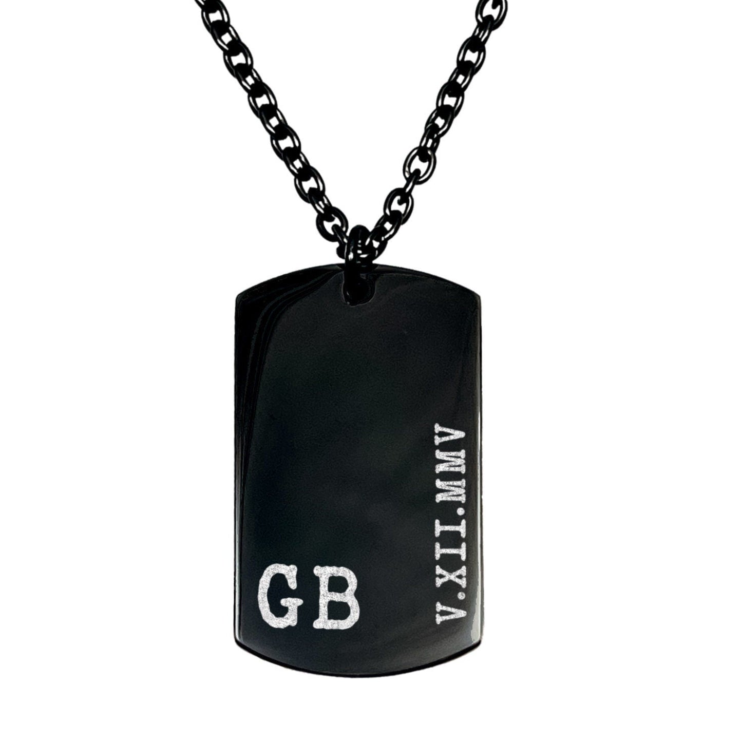 INITIALS + DATE MEN'S NECKLACE - Avy + Tay