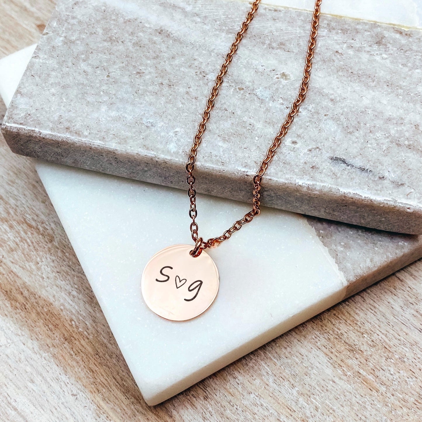 INITIALS + HEART NECKLACE - Avy + Tay