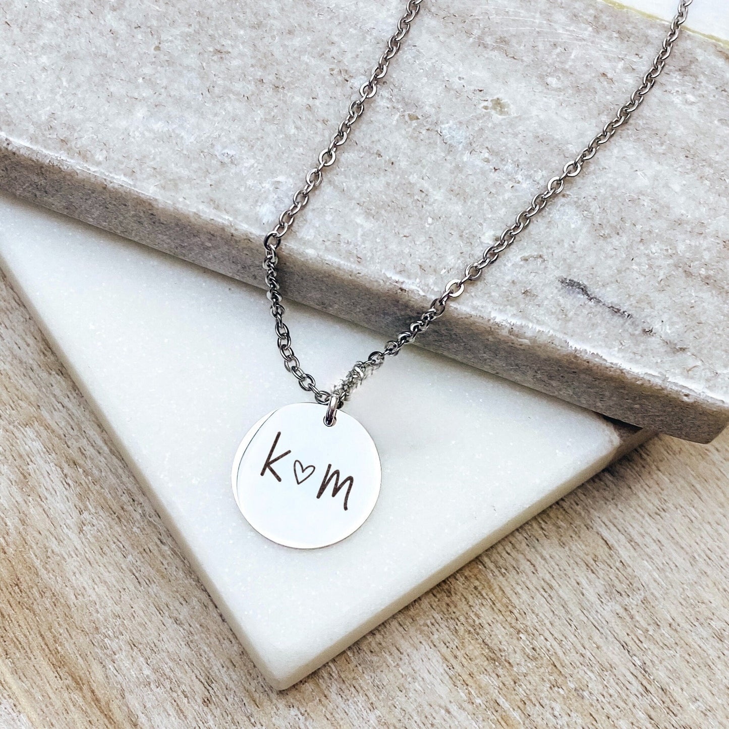 INITIALS + HEART NECKLACE - Avy + Tay