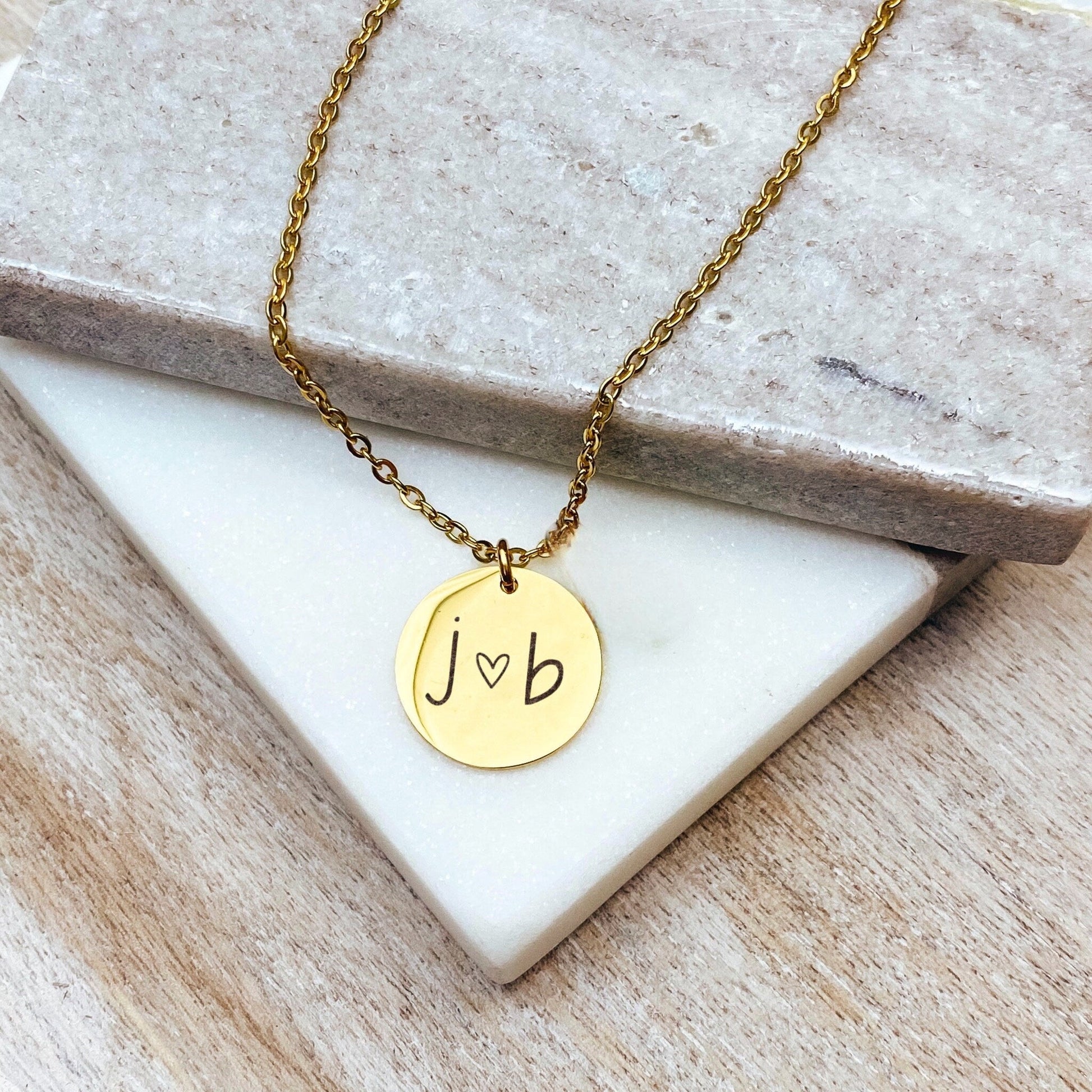 INITIALS + HEART NECKLACE - Avy + Tay