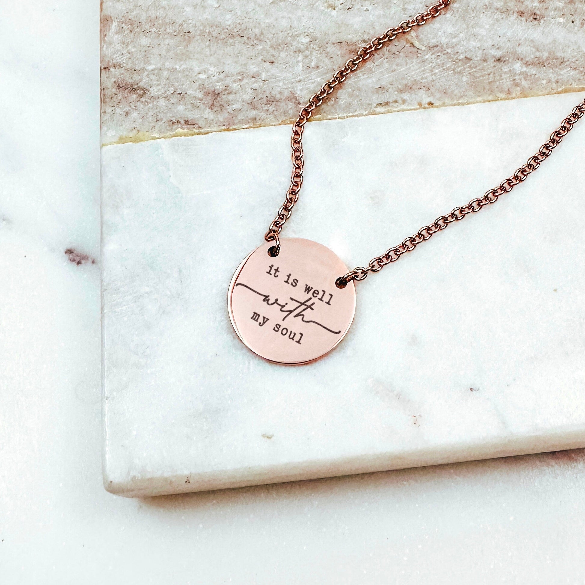 IT IS WELL WITH MY SOUL NECKLACE - Avy + Tay