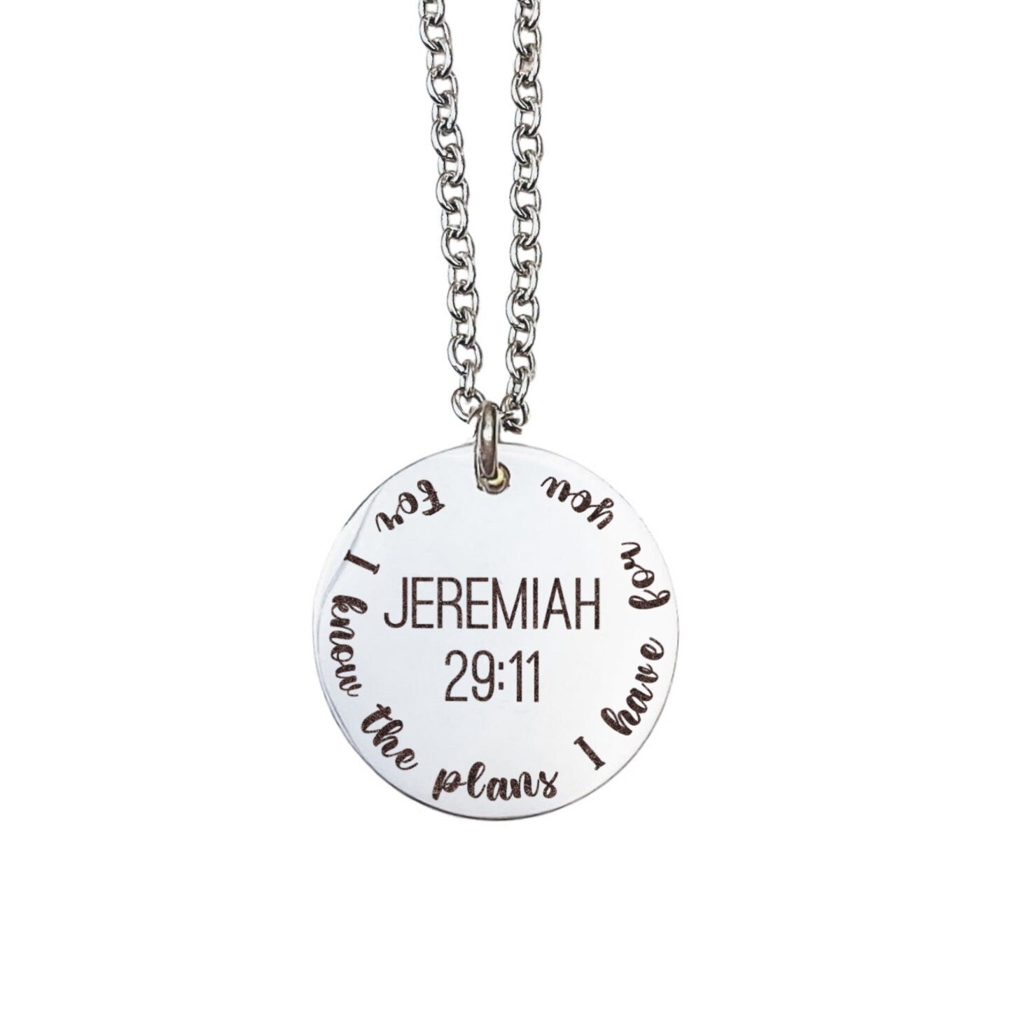 Jeremiah 29:11 Necklace 14k Gold Plated Stainless Steel Faith Necklace Handmade Jewelry Made in USA - Avy + Tay