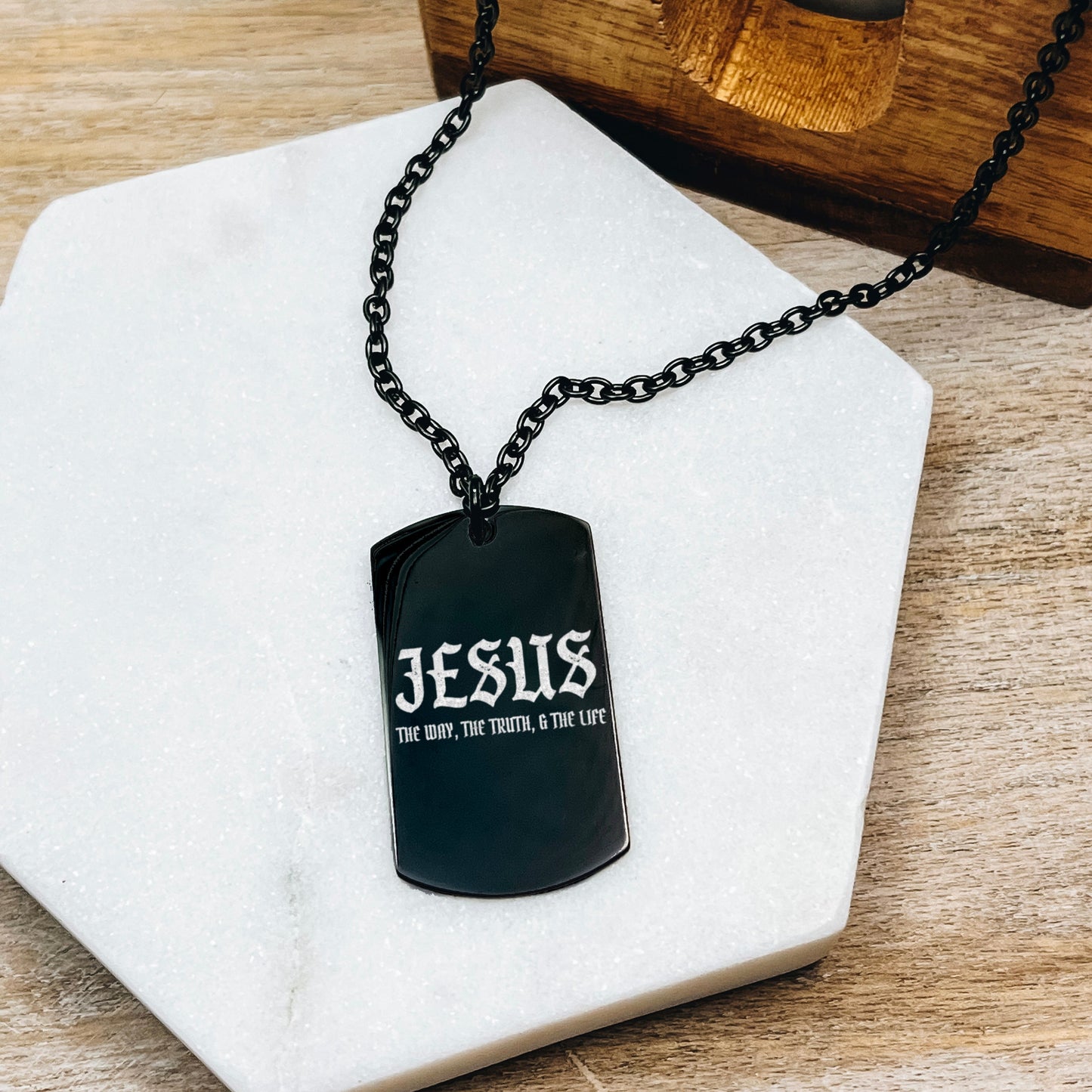 JESUS THE WAY THE TRUTH AND THE LIFE MEN'S NECKLACE - Avy + Tay