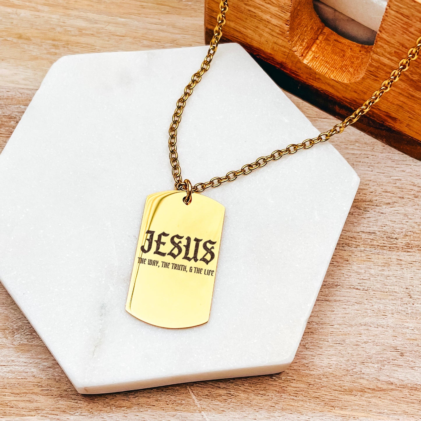 JESUS THE WAY THE TRUTH AND THE LIFE MEN'S NECKLACE - Avy + Tay