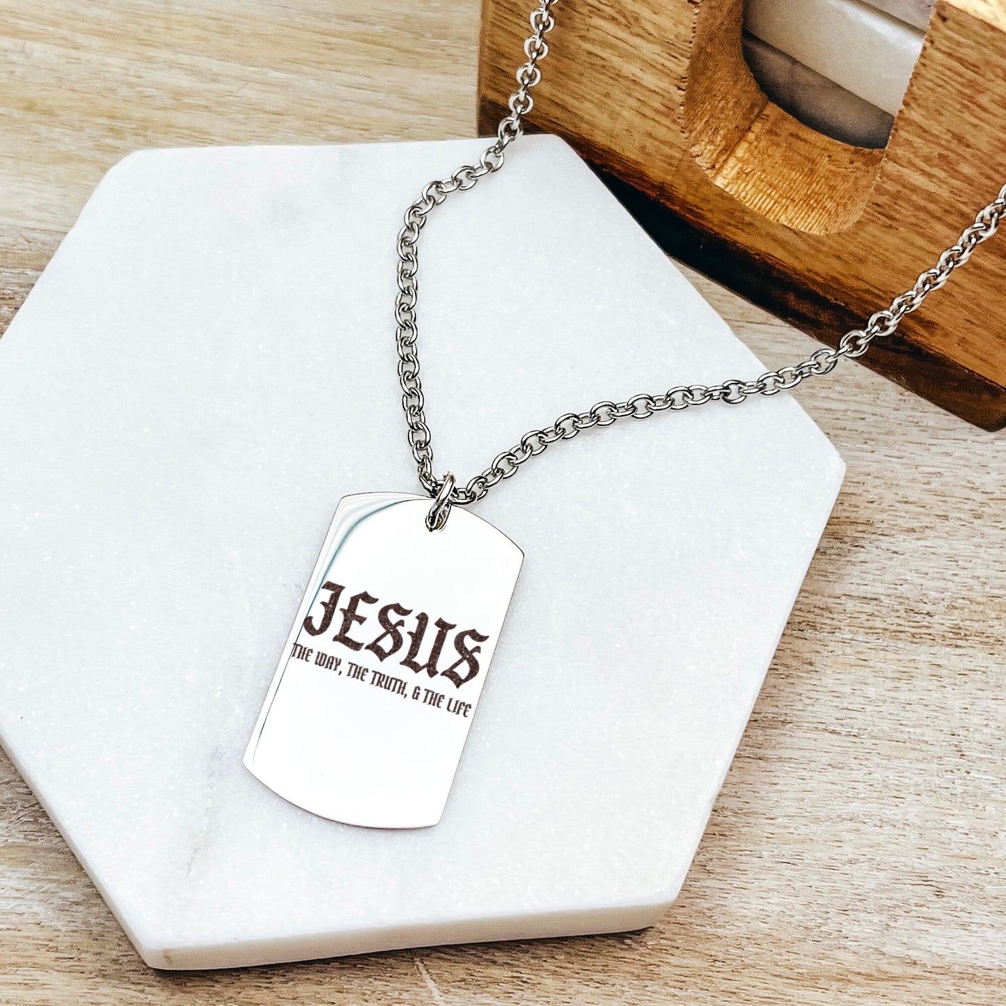 JESUS THE WAY THE TRUTH AND THE LIFE MEN'S NECKLACE - Avy + Tay