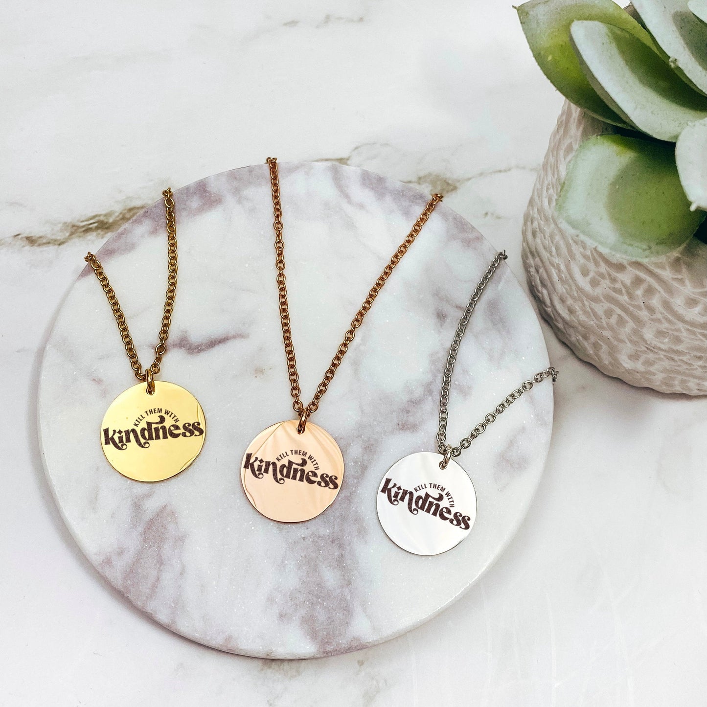 KILL THEM WITH KINDNESS NECKLACE - Avy + Tay