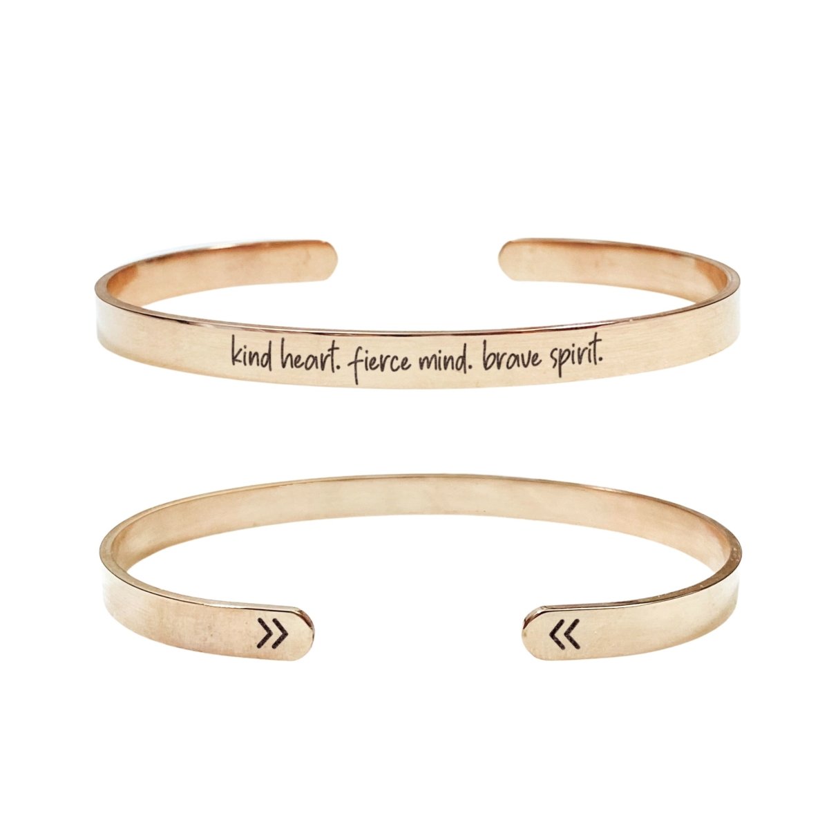 KIND HEART FIERCE MIND BRAVE SPIRIT CUFF - Avy + Tay