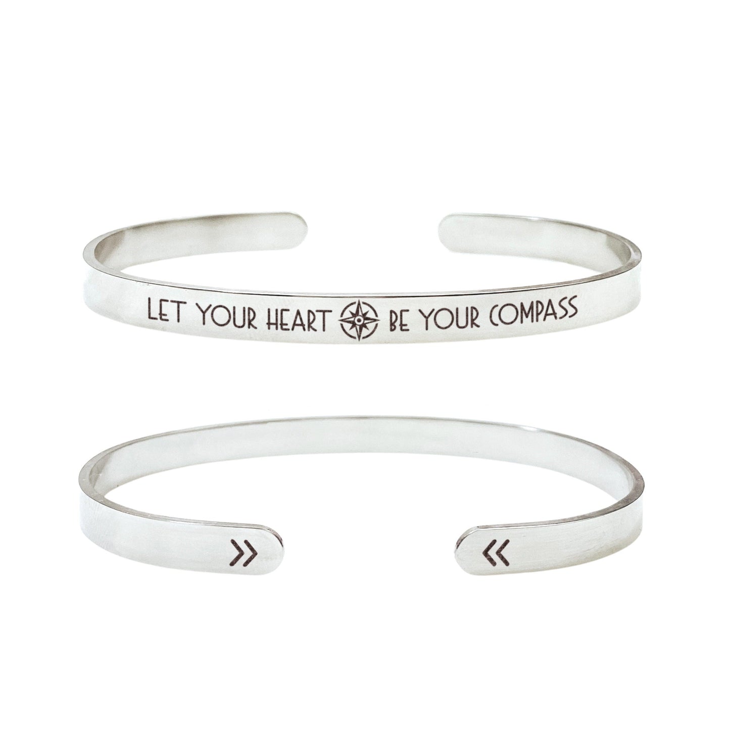 LET YOUR HEART BE YOUR COMPASS CUFF - Avy + Tay