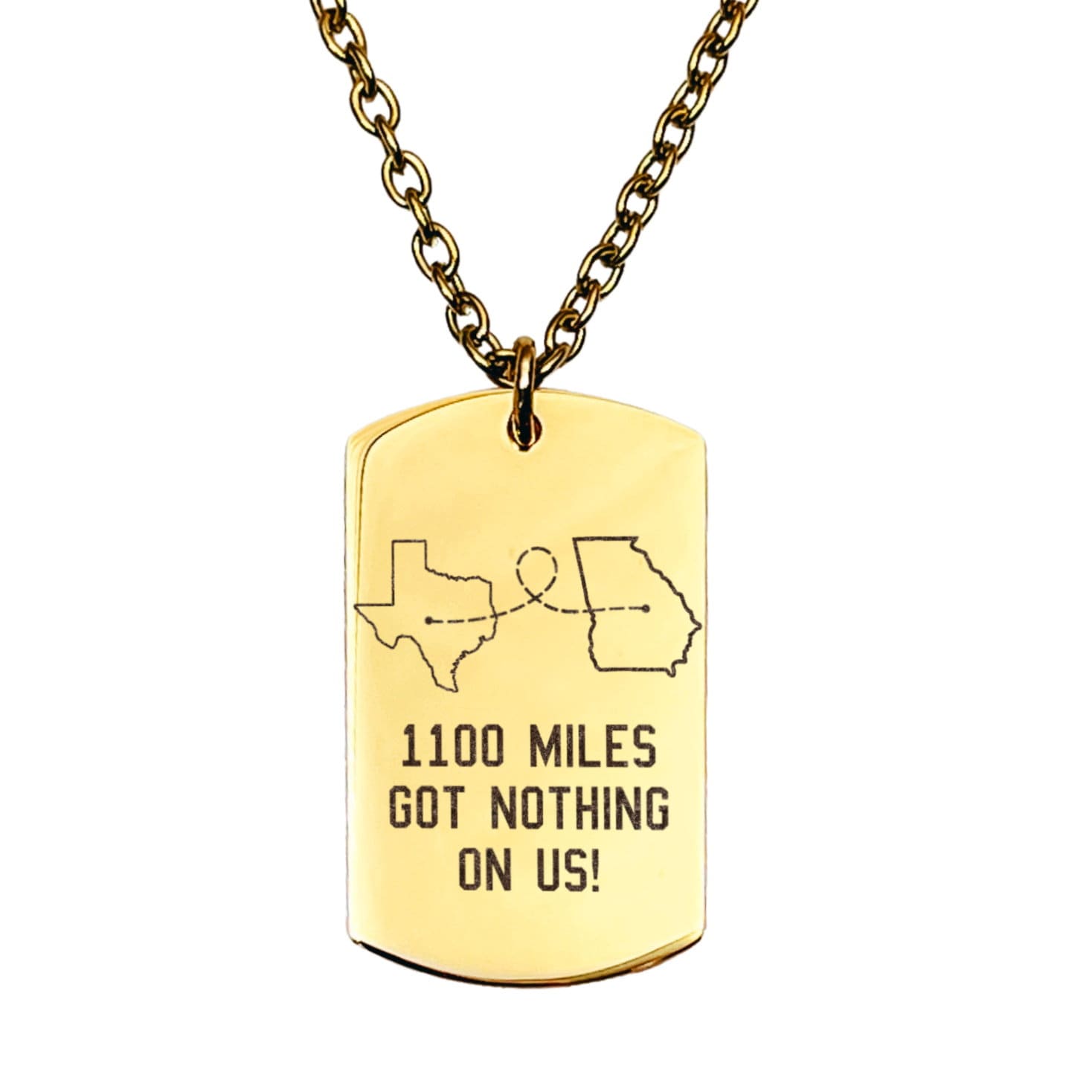 LONG DISTANCE STATE MEN'S NECKLACE - Avy + Tay